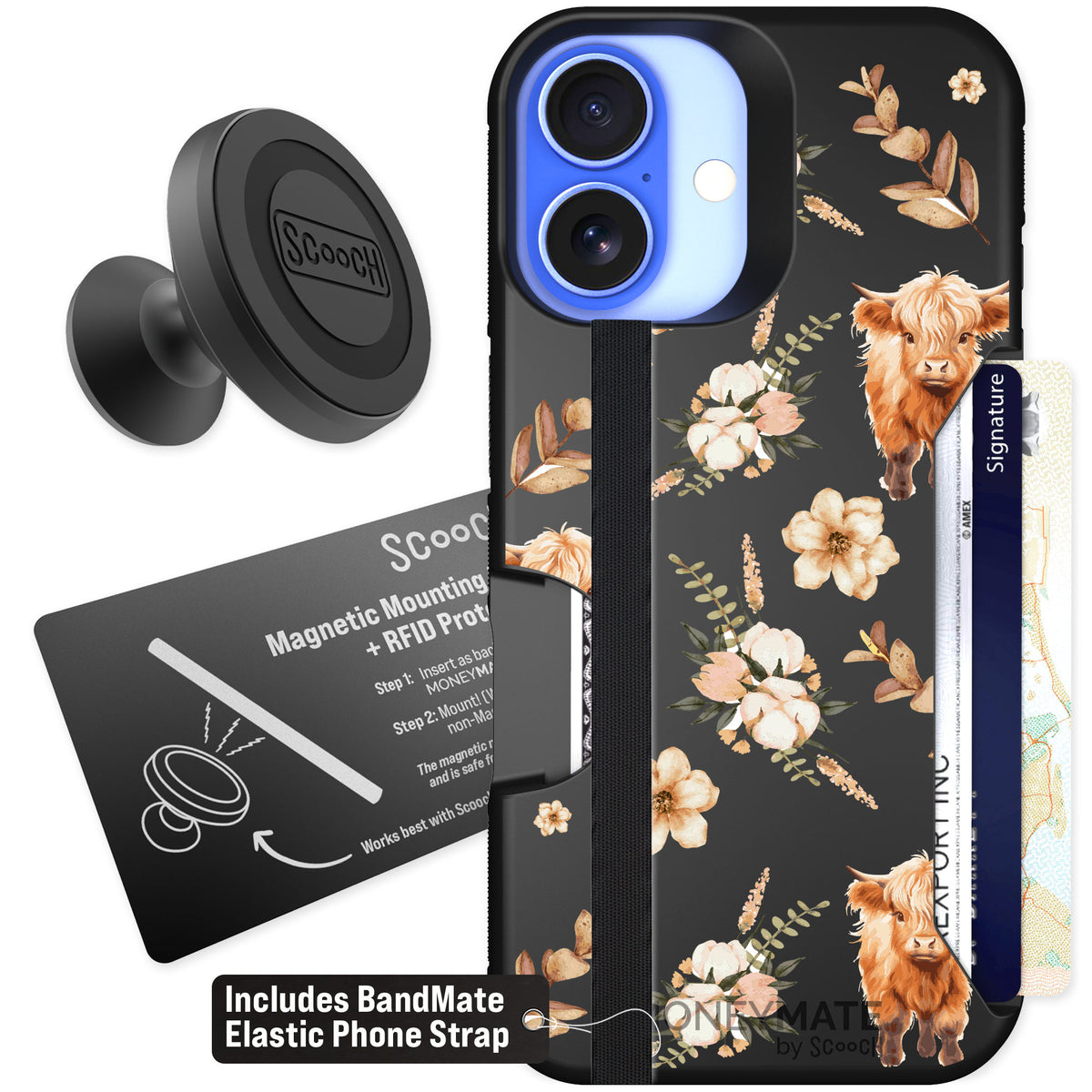 Scooch Moneymate Baby Cow for iPhone 16 — Starter Bundle