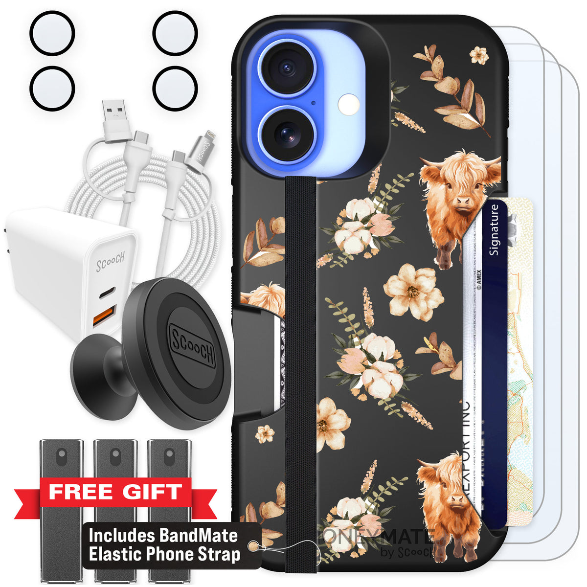 Scooch Moneymate Baby Cow for iPhone 16 — Ultimate Bundle