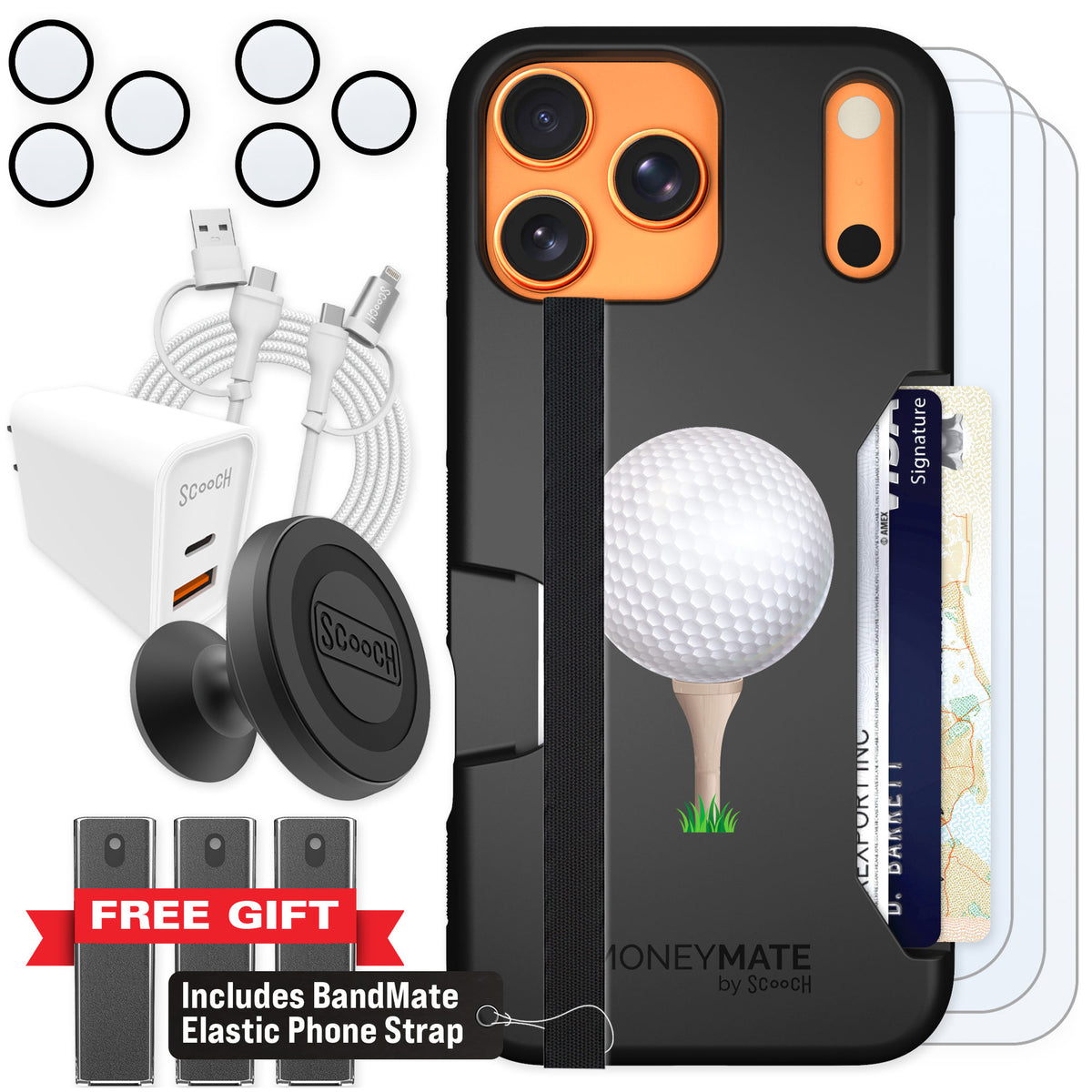 Scooch Moneymate Tee Time for iPhone 17 Pro Max β Ultimate Bundle