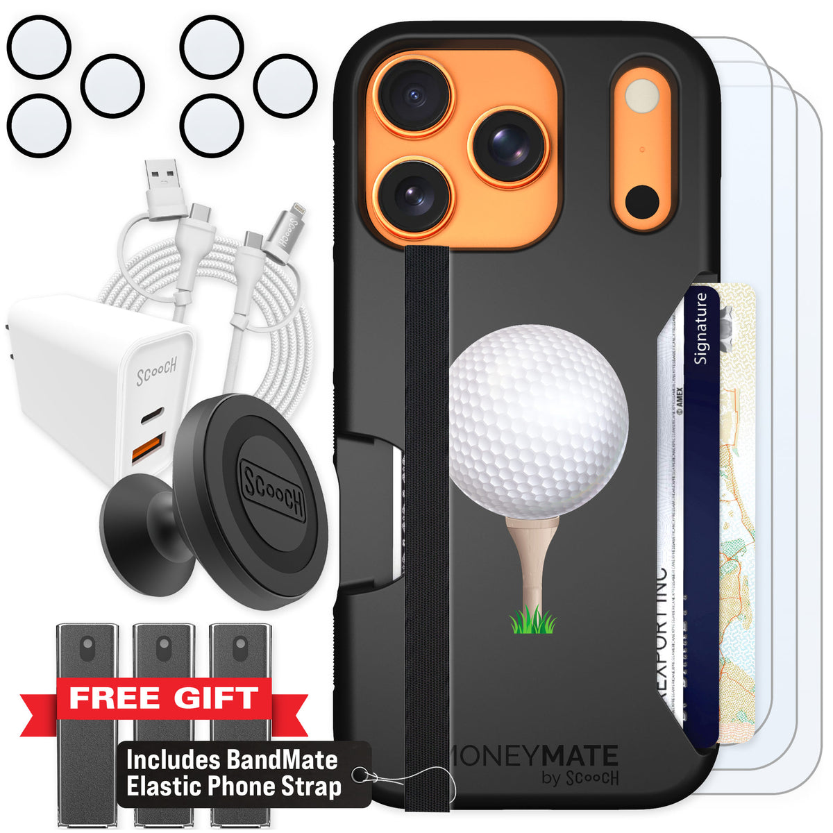 Scooch Moneymate Tee Time for iPhone 17 Pro β Ultimate Bundle