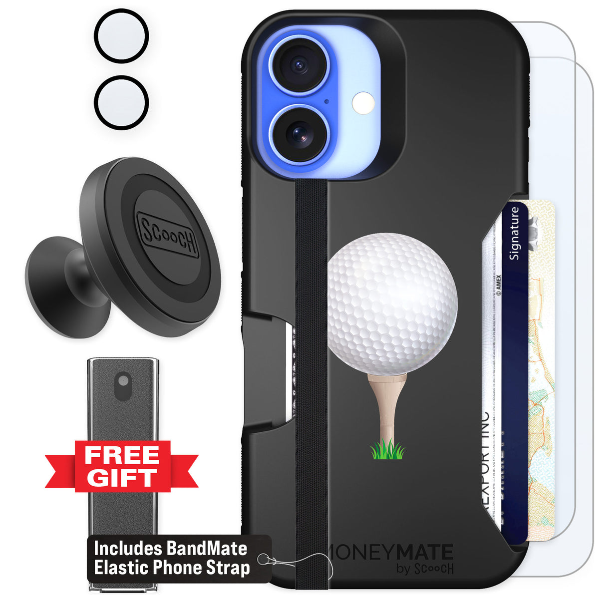 Scooch Moneymate Tee Time for iPhone 16 β Defender Bundle