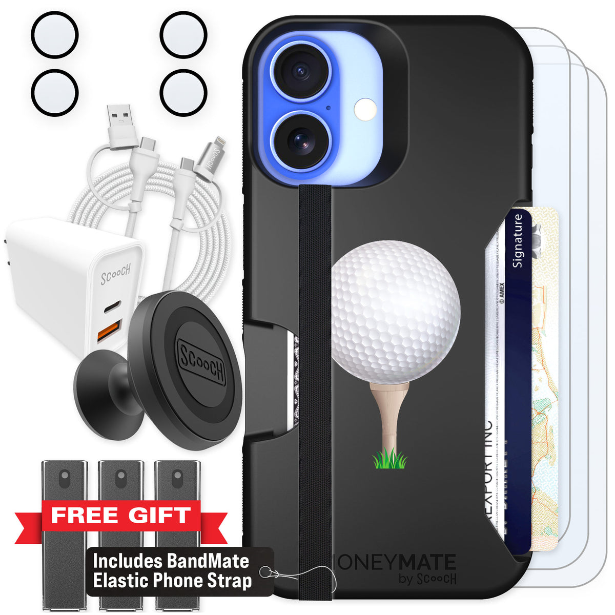 Scooch Moneymate Tee Time for iPhone 16 β Ultimate Bundle