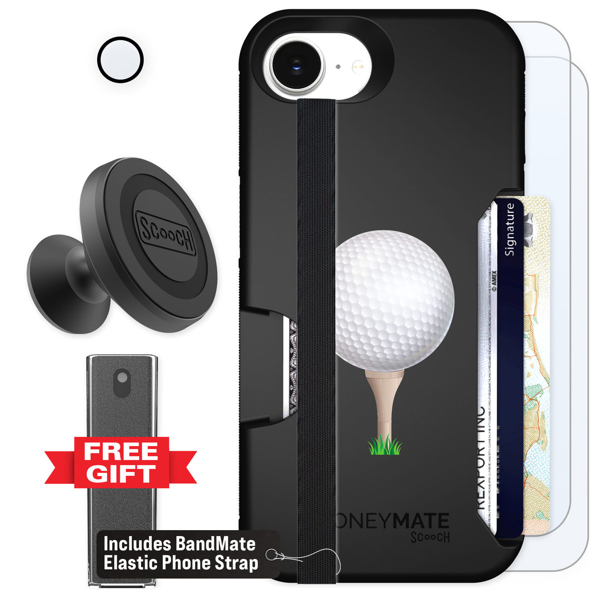 Scooch Moneymate Tee Time for iPhone 16e β Defender Bundle