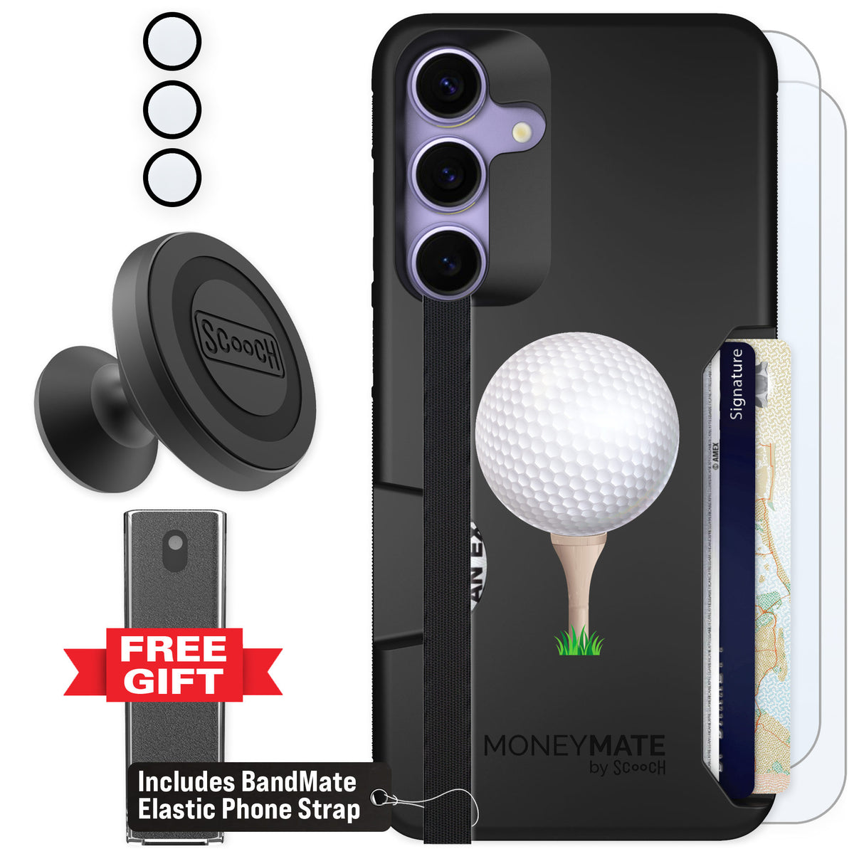 Scooch Moneymate Tee Time for Galaxy S25+ β Defender Bundle