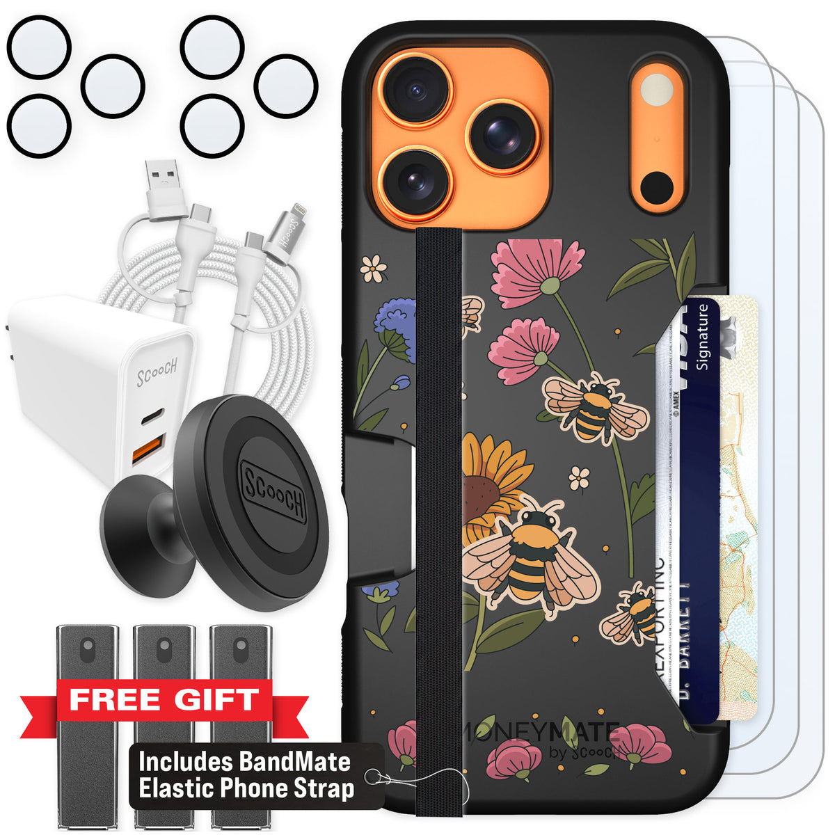 Scooch Moneymate Bee Happy for iPhone 17 Pro Max β Ultimate Bundle
