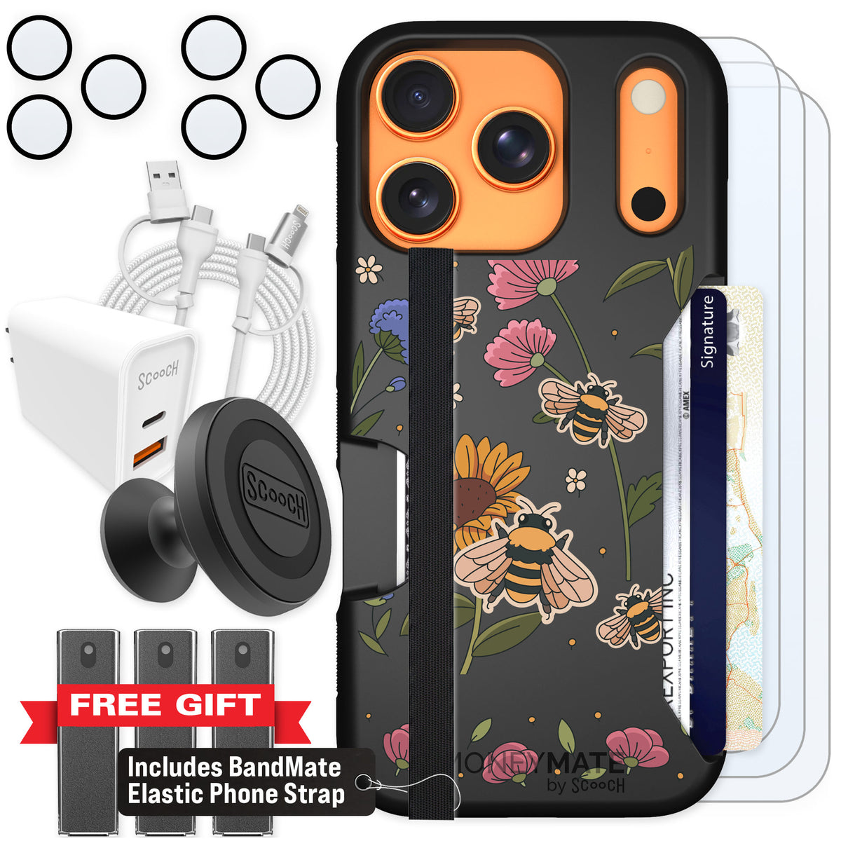 Scooch Moneymate Bee Happy for iPhone 17 Pro β Ultimate Bundle
