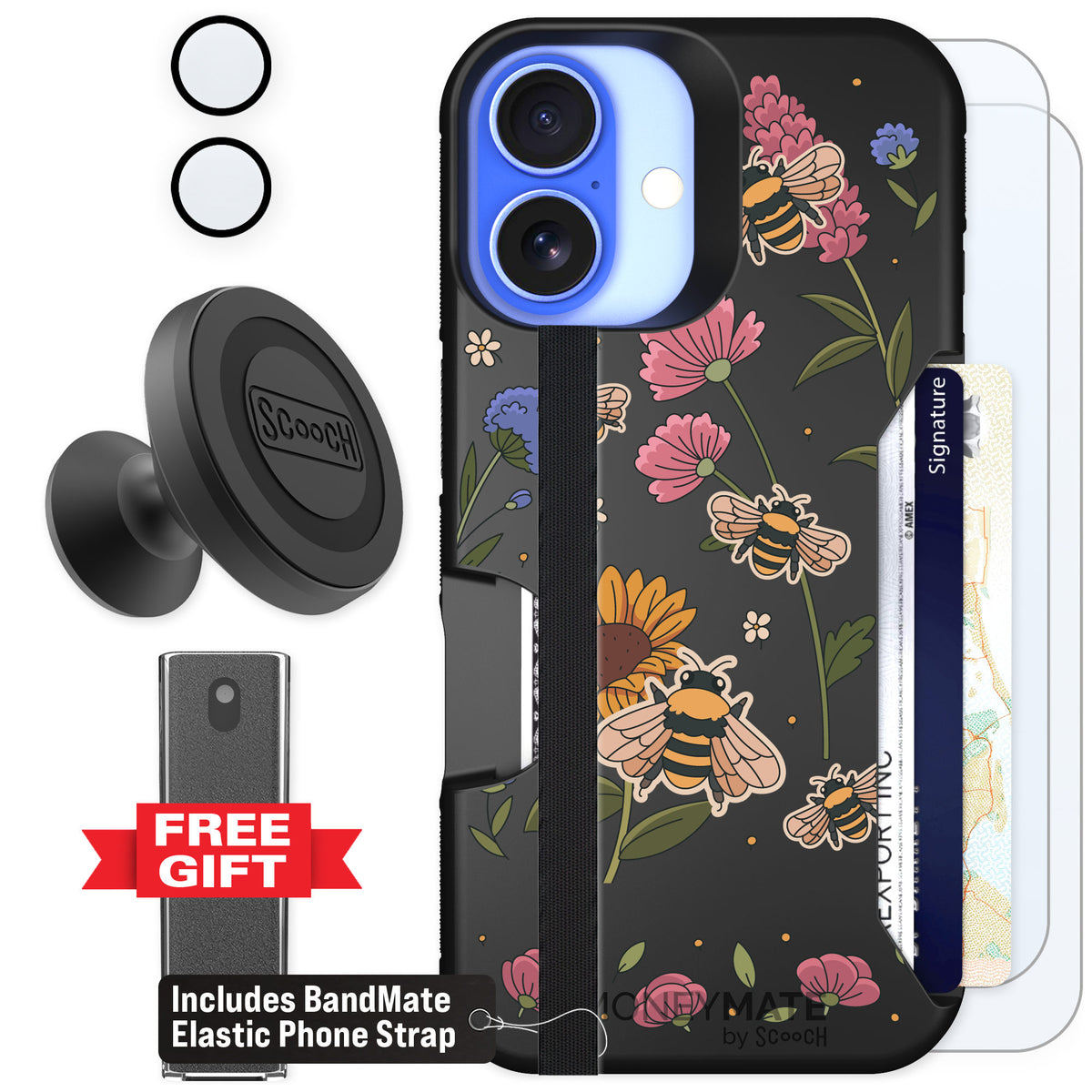 Scooch Moneymate Bee Happy for iPhone 16 β Defender Bundle