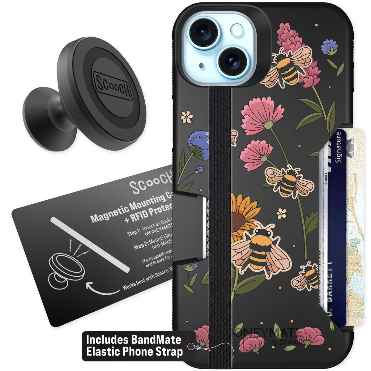 Scooch Moneymate Bee Happy for iPhone 14 Plus β Starter Bundle