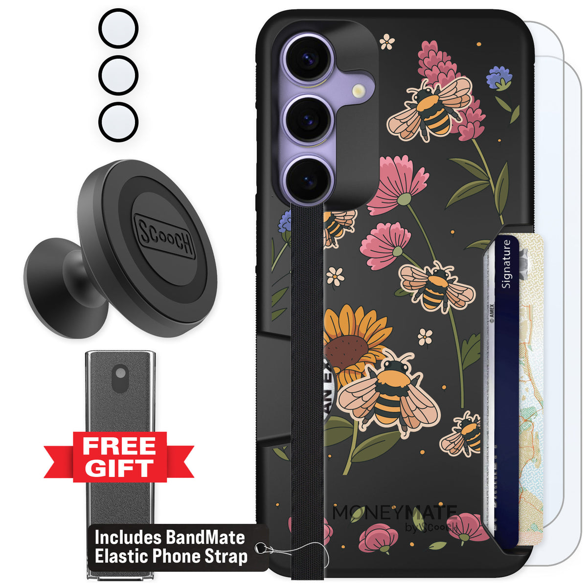 Scooch Moneymate Bee Happy for Galaxy S25+ β Defender Bundle