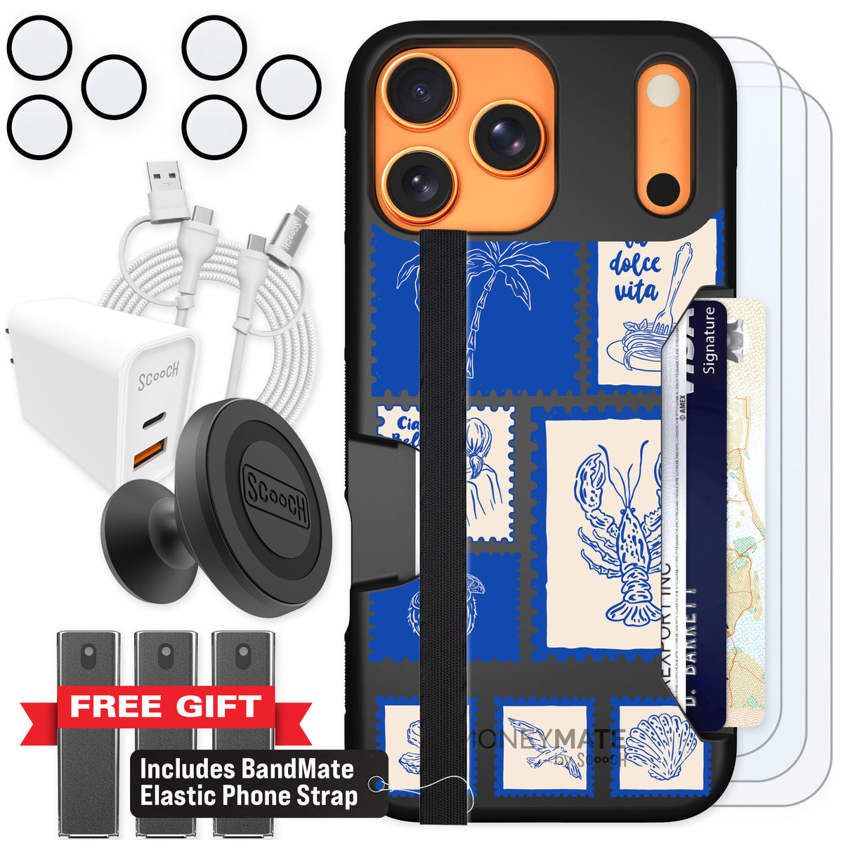 Scooch Moneymate Euro Summer for iPhone 17 Pro Max — Ultimate Bundle