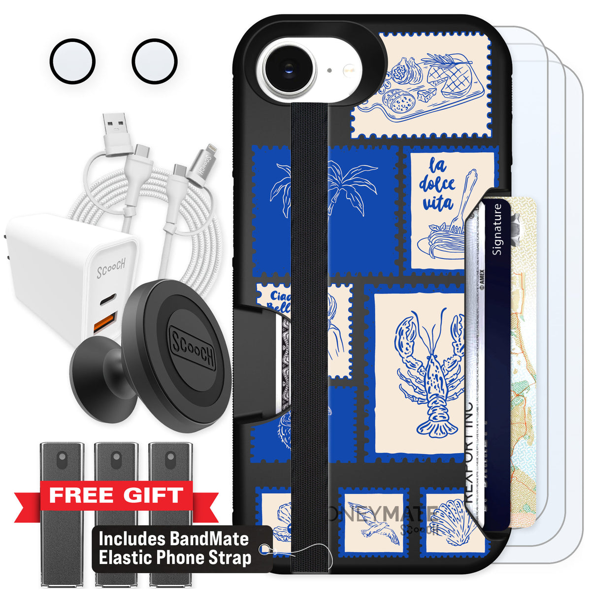 Scooch Moneymate Euro Summer for iPhone 17e — Ultimate Bundle