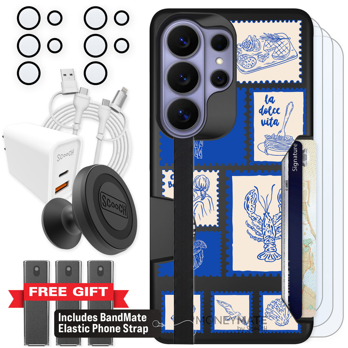 Scooch Moneymate Euro Summer for Galaxy S26 Ultra — Ultimate Bundle