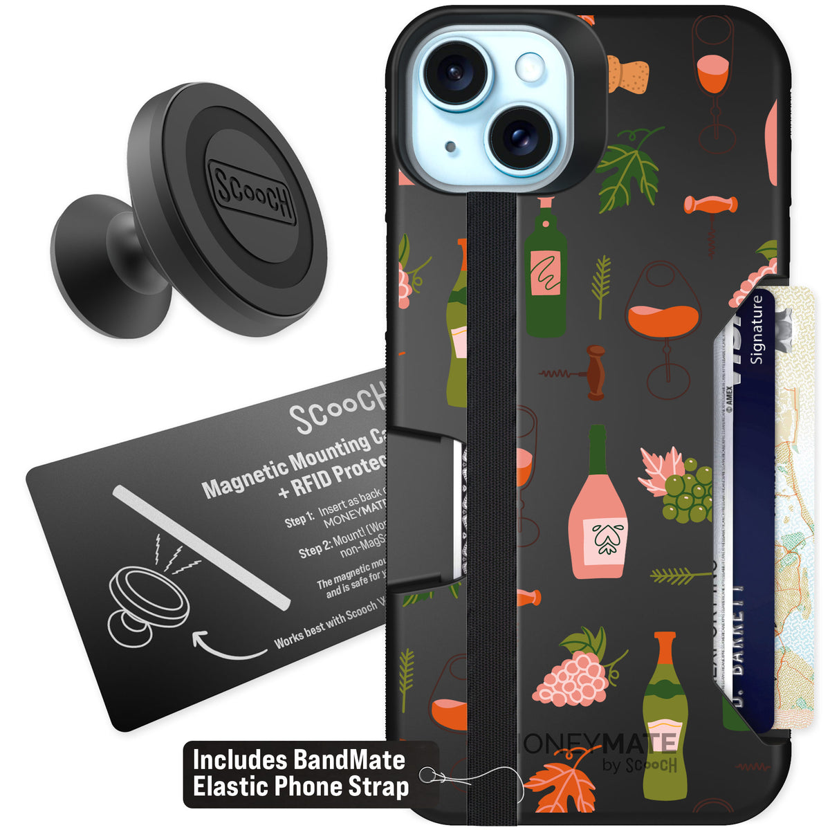 Scooch Moneymate Vino Vibes for iPhone 14 Plus β Starter Bundle