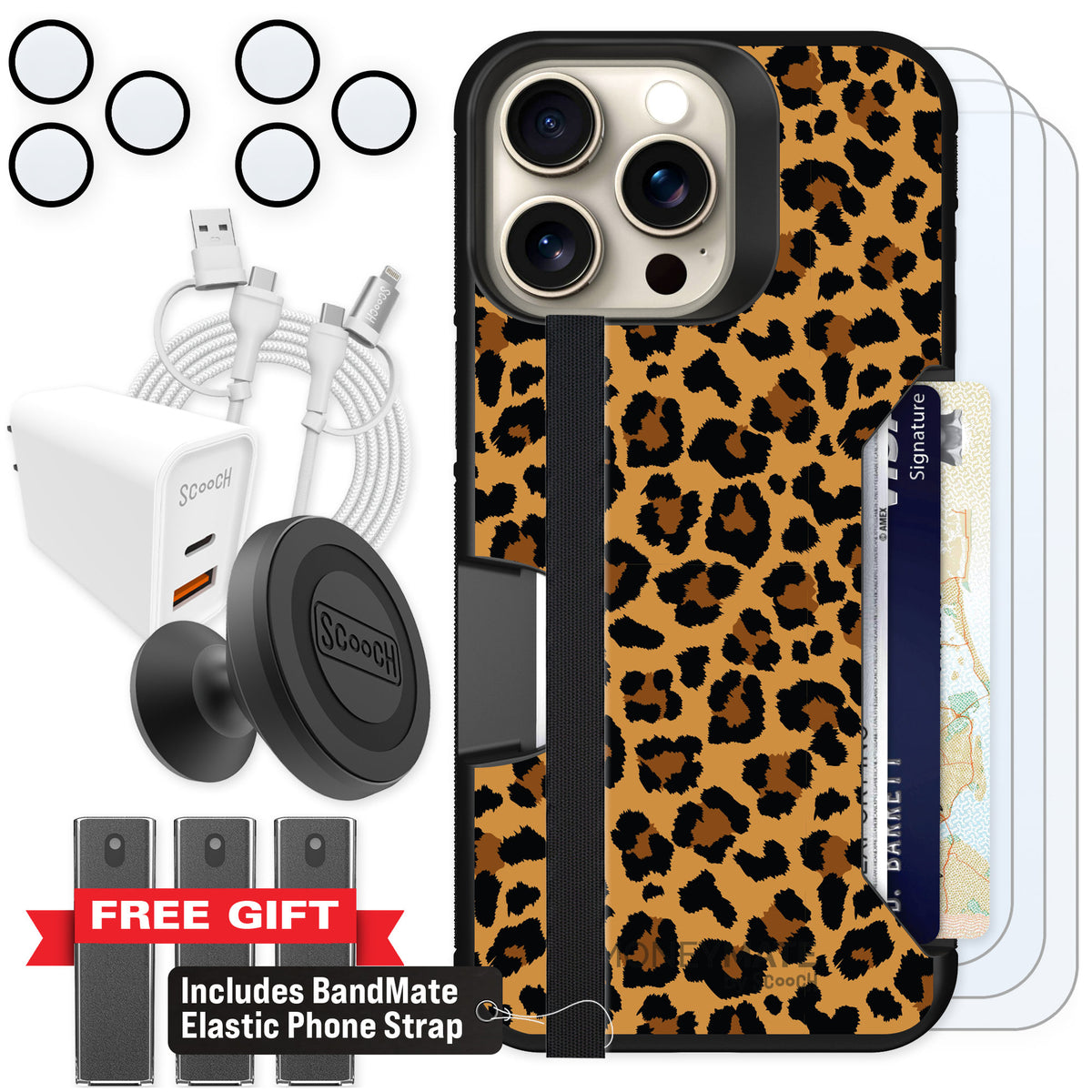 Scooch Moneymate Fierce Feline for iPhone 15 Pro Max β Ultimate Bundle