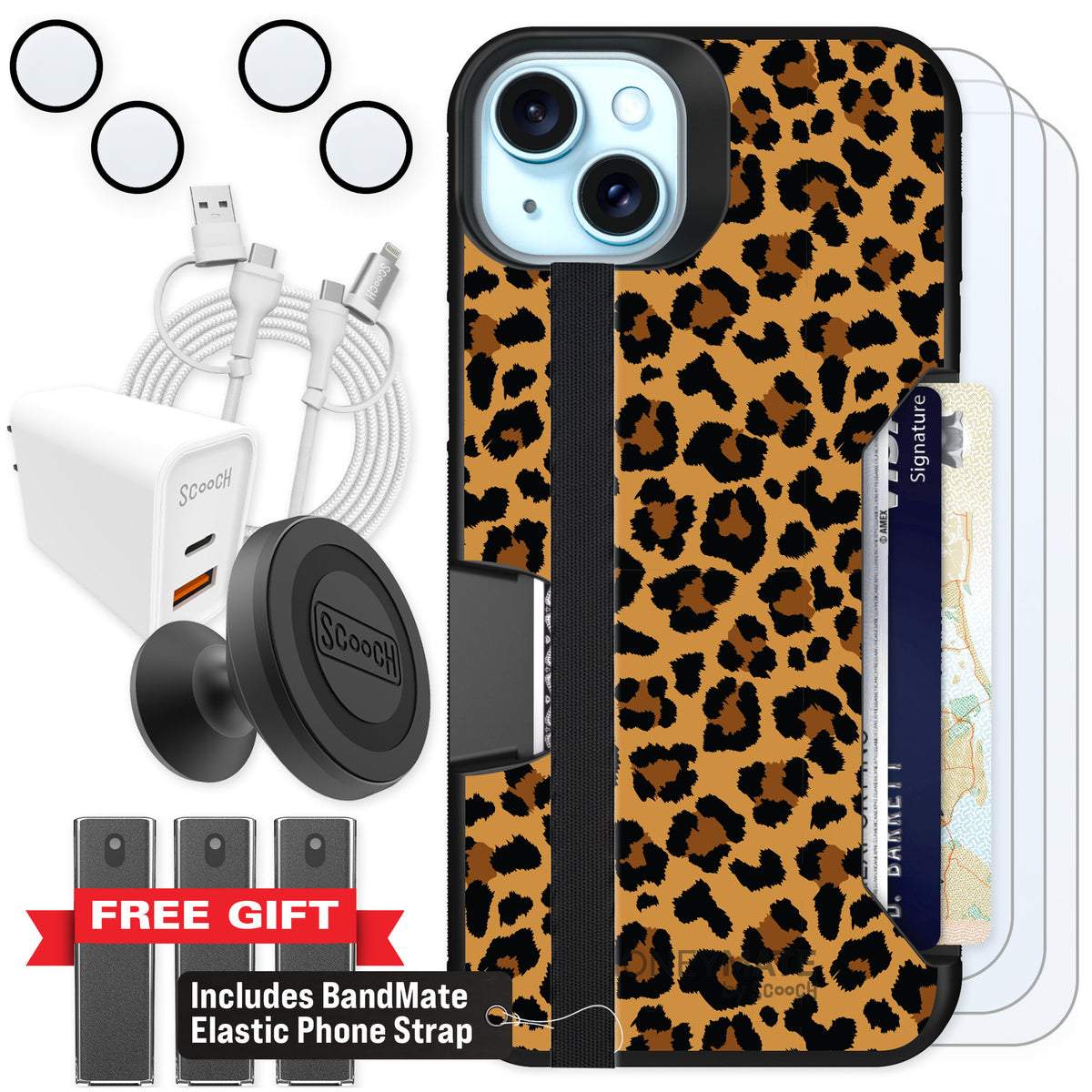 Scooch Moneymate Fierce Feline for iPhone 14 Plus β Ultimate Bundle