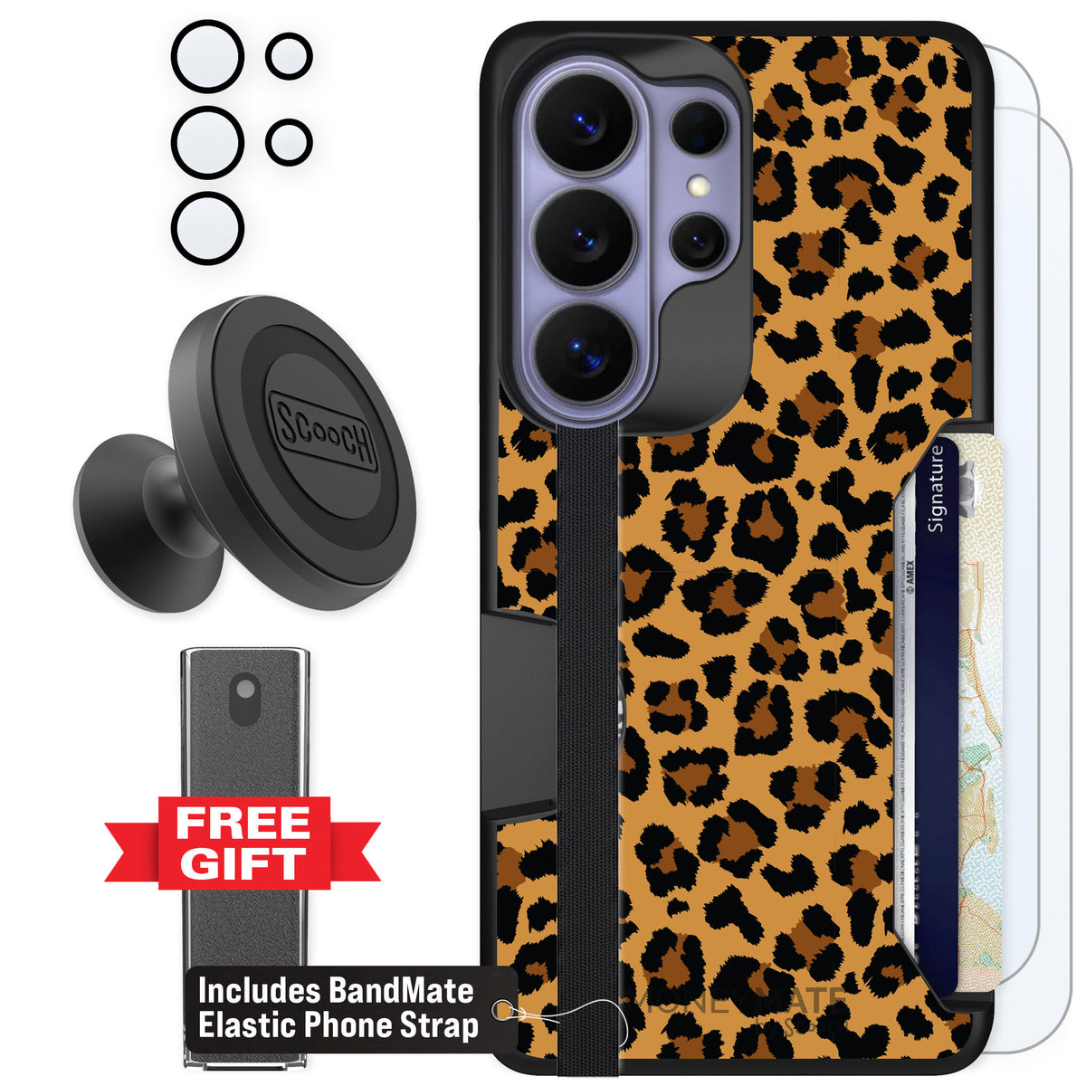 Scooch Moneymate Fierce Feline for Galaxy S26 Ultra β Defender Bundle