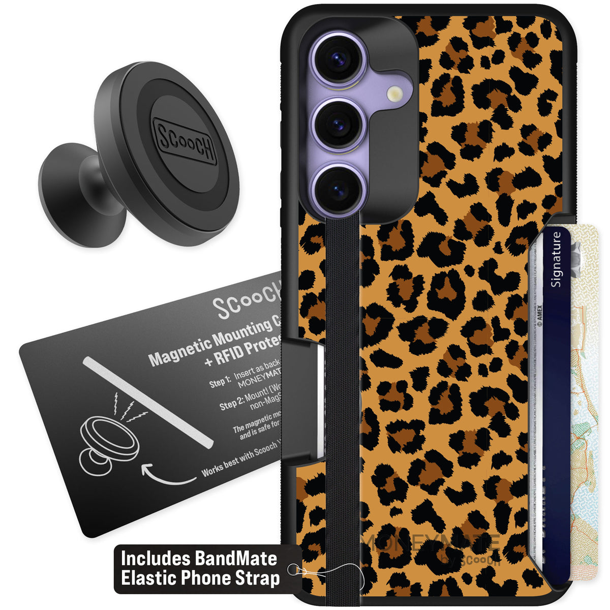 Scooch Moneymate Fierce Feline for Galaxy S25 β Starter Bundle