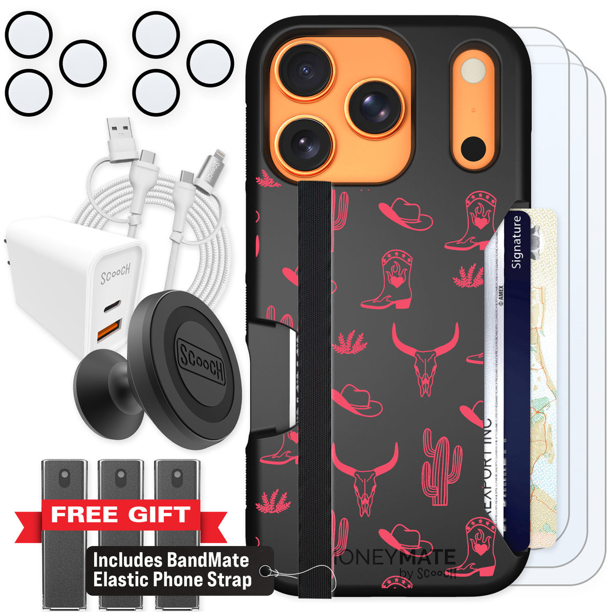 Scooch Moneymate Howdy Honey for iPhone 17 Pro β Ultimate Bundle