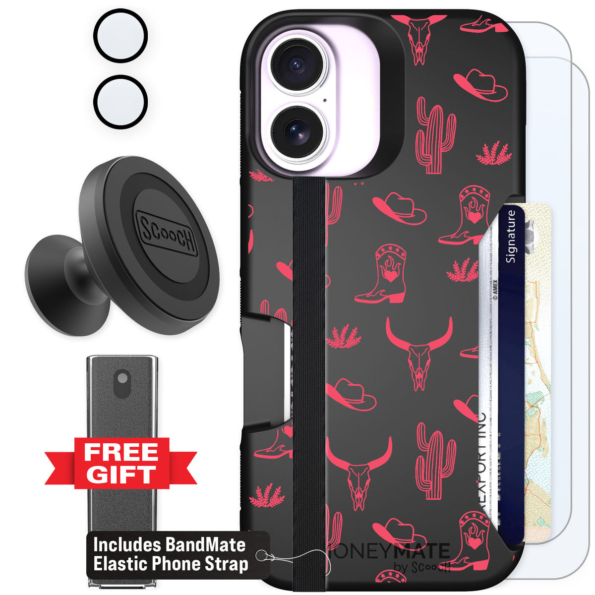 Scooch Moneymate Howdy Honey for iPhone 17 β Defender Bundle