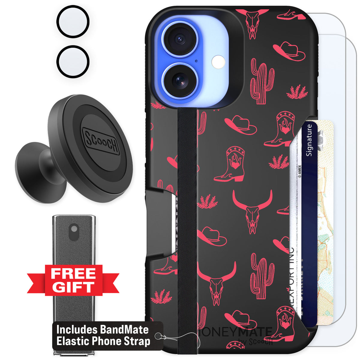 Scooch Moneymate Howdy Honey for iPhone 16 β Defender Bundle