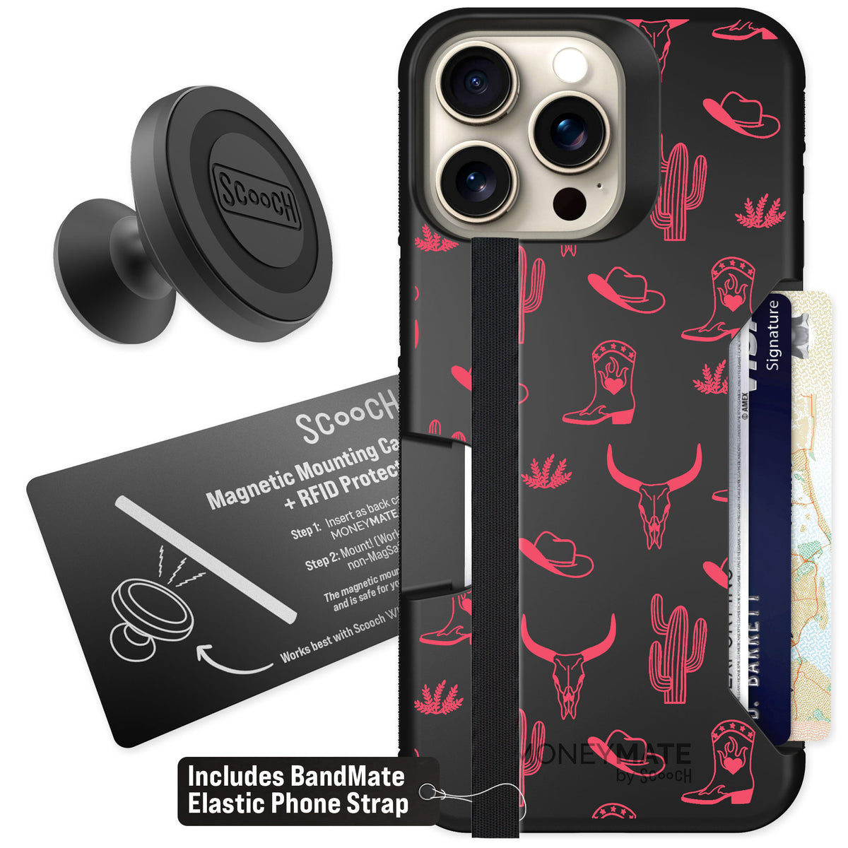 Scooch Moneymate Howdy Honey for iPhone 15 Pro Max β Starter Bundle