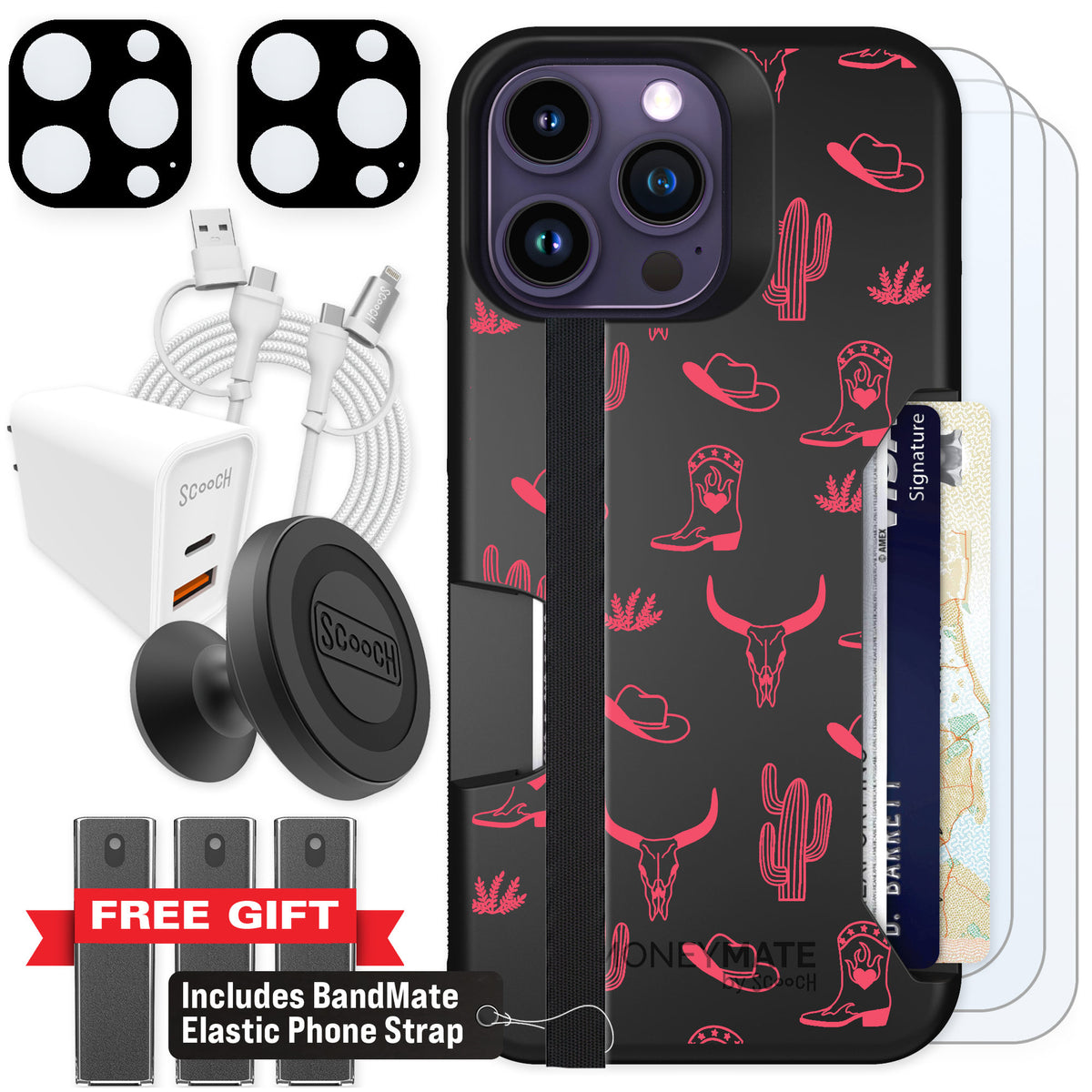 Scooch Moneymate Howdy Honey for iPhone 14 Pro Max β Ultimate Bundle
