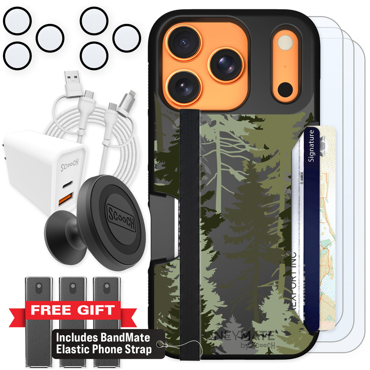 Scooch Moneymate Hidden Pines for iPhone 17 Pro β Ultimate Bundle