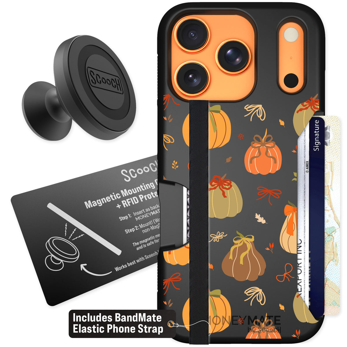 Scooch Moneymate Pretty Pumpkins for iPhone 17 Pro β Starter Bundle