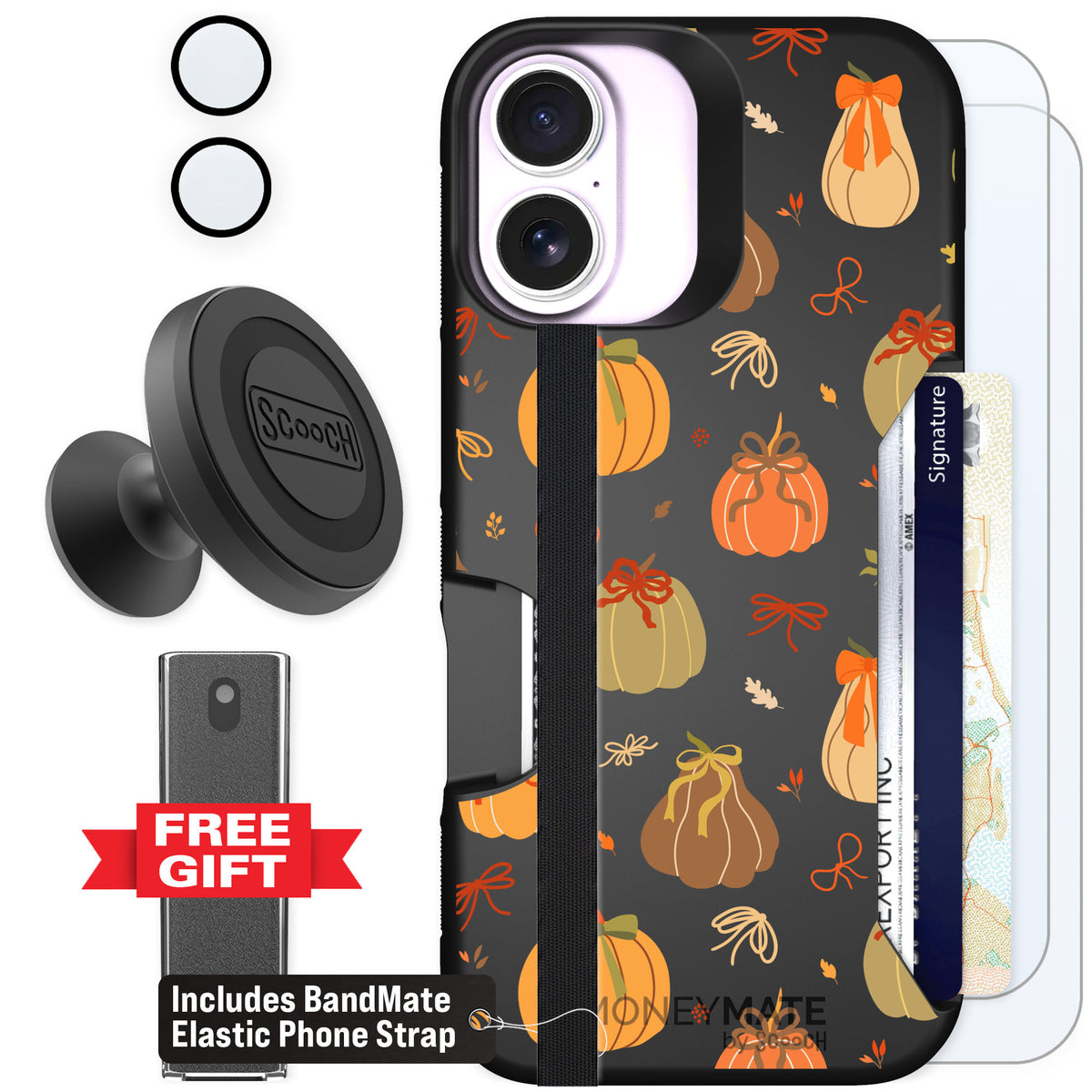 Scooch Moneymate Pretty Pumpkins for iPhone 17 β Defender Bundle