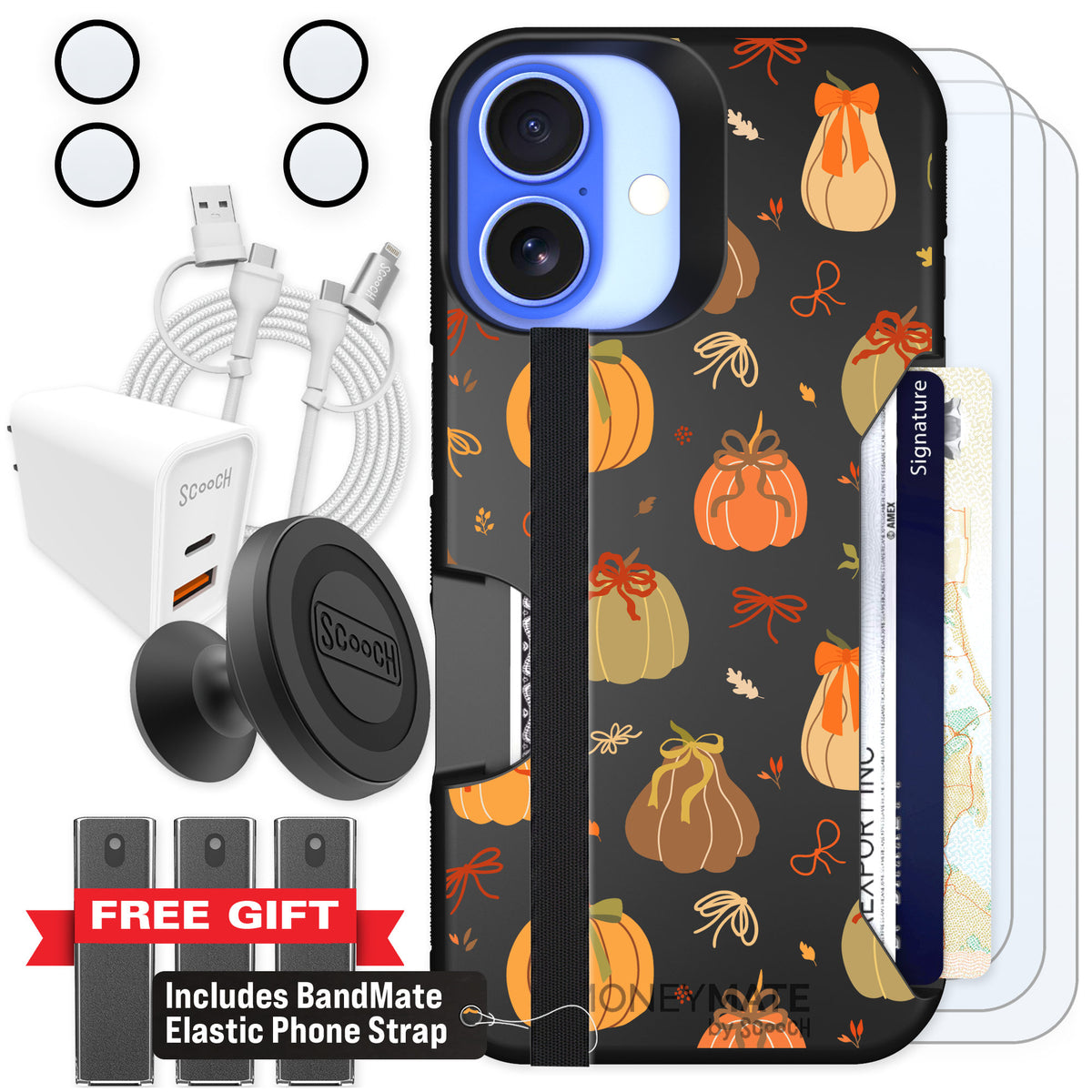 Scooch Moneymate Pretty Pumpkins for iPhone 16 β Ultimate Bundle