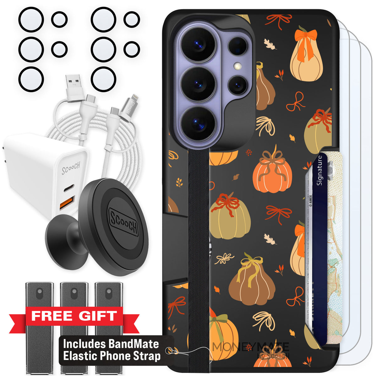 Scooch Moneymate Pretty Pumpkins for Galaxy S26 Ultra β Ultimate Bundle