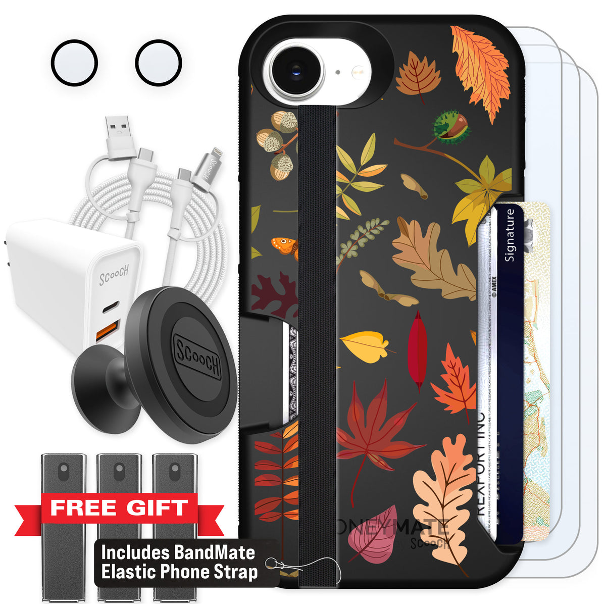 Scooch Moneymate Autumn Leaves for iPhone 17e — Ultimate Bundle