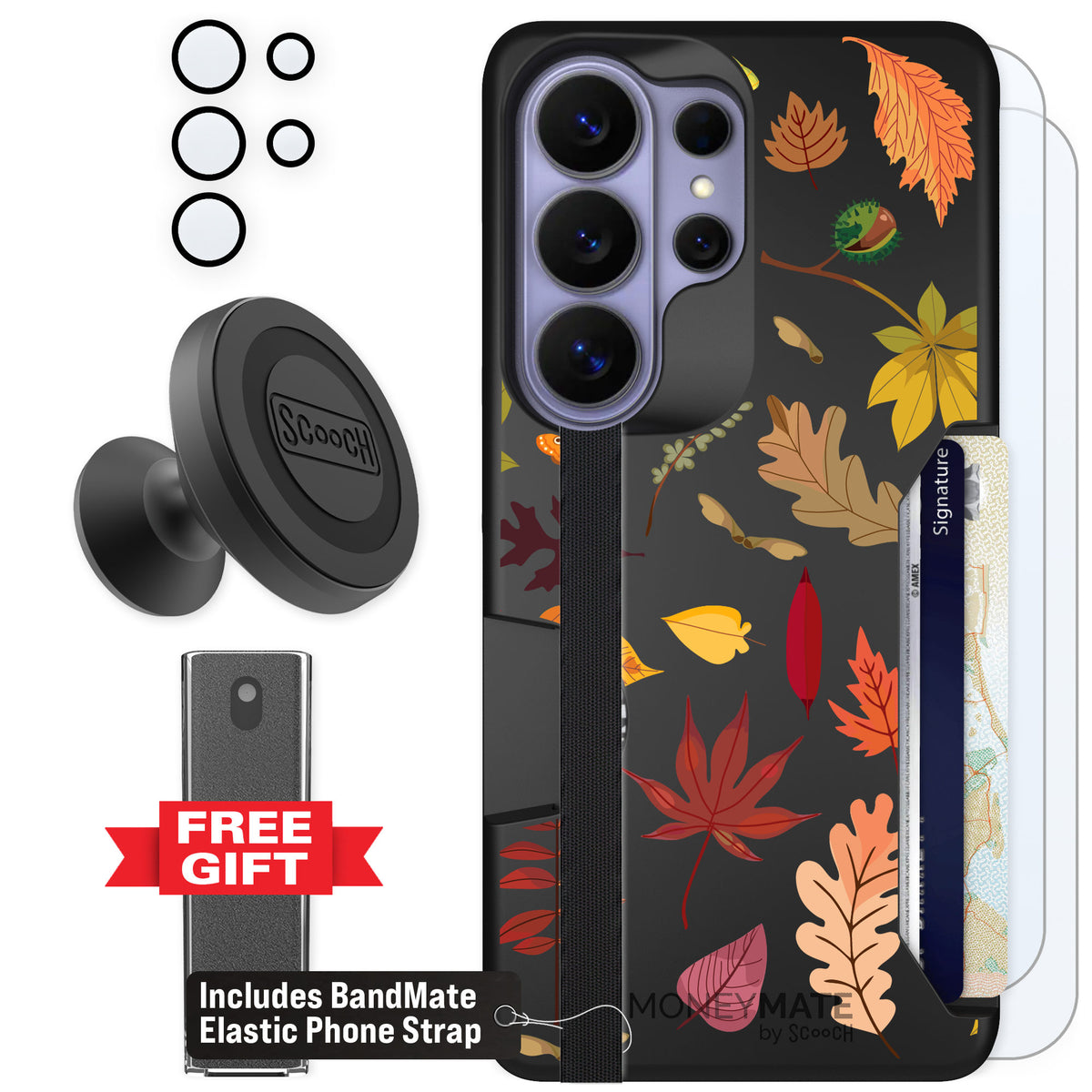 Scooch Moneymate Autumn Leaves for Galaxy S26 Ultra — Defender Bundle