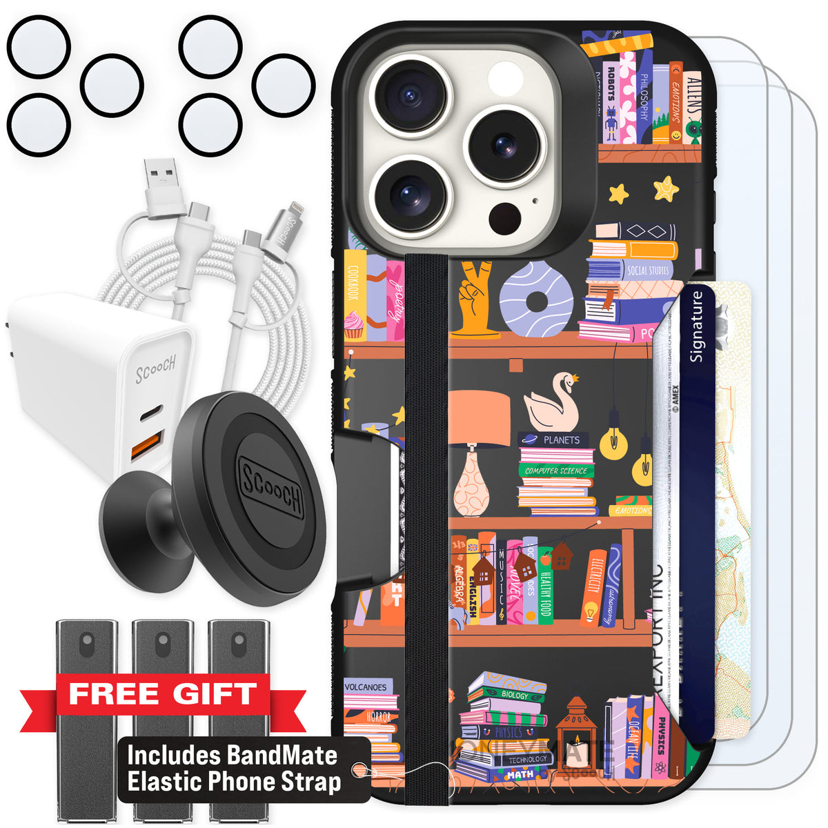 Scooch Moneymate Little Library for iPhone 16 Pro — Ultimate Bundle