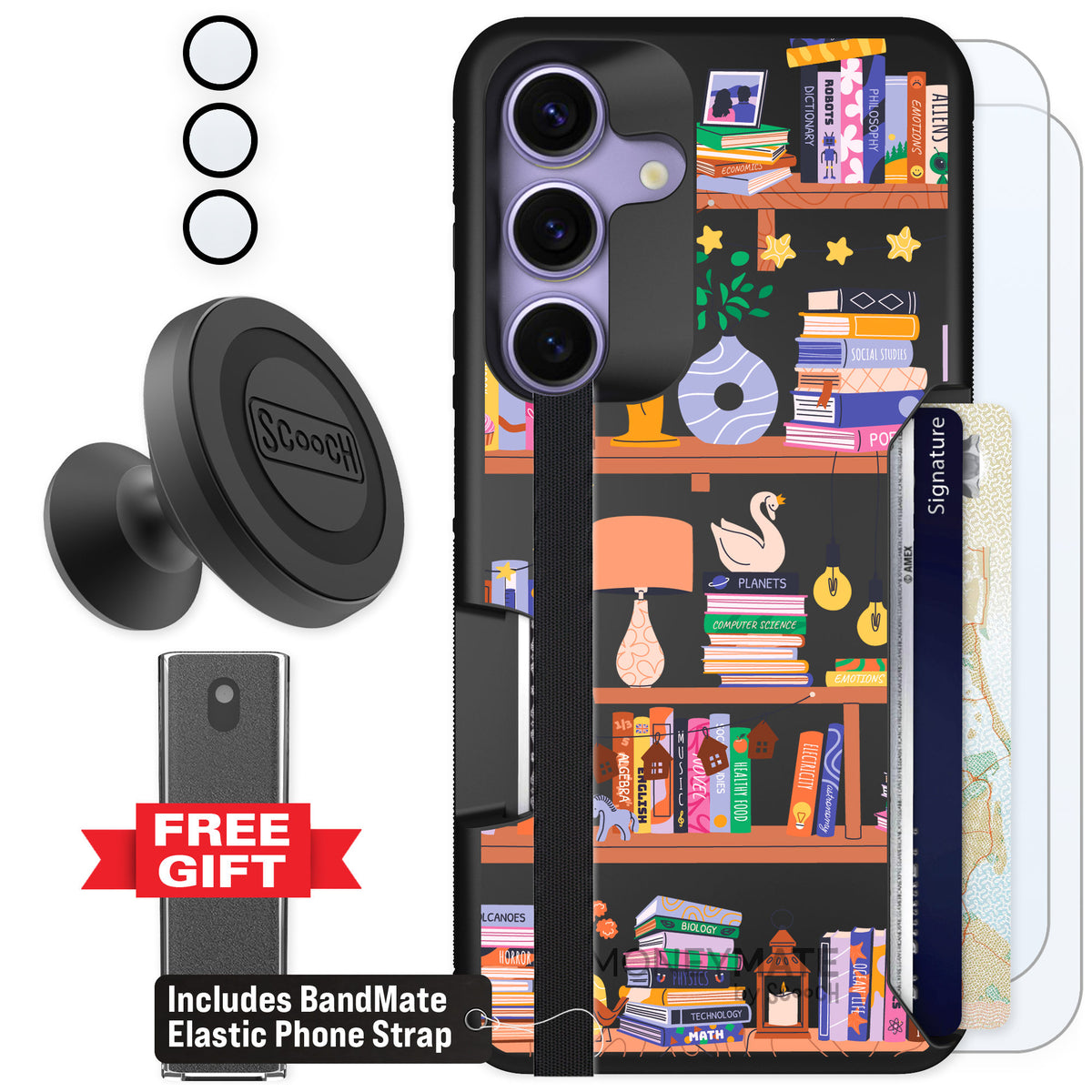 Scooch Moneymate Little Library for Galaxy S25 — Defender Bundle
