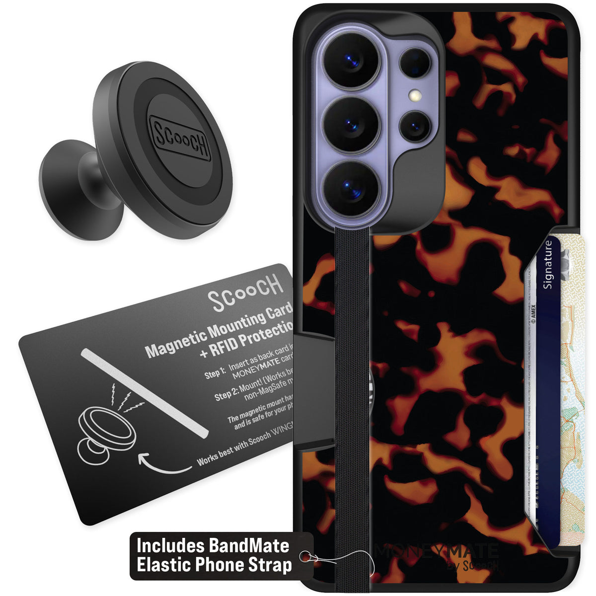 Scooch Moneymate Tortoise Shell for Galaxy S26 Ultra β Starter Bundle