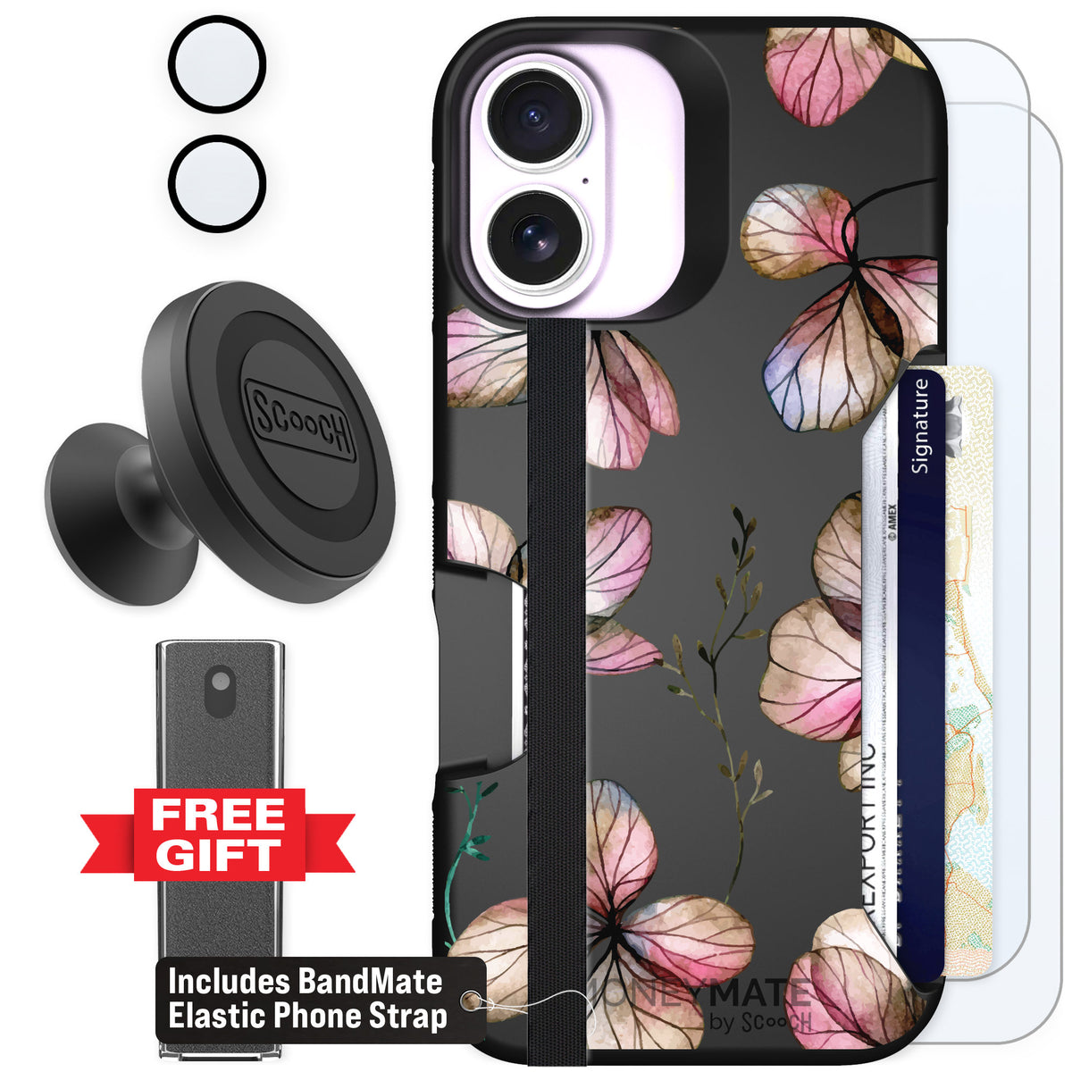 Scooch Moneymate Dried Flowers for iPhone 17 — Defender Bundle