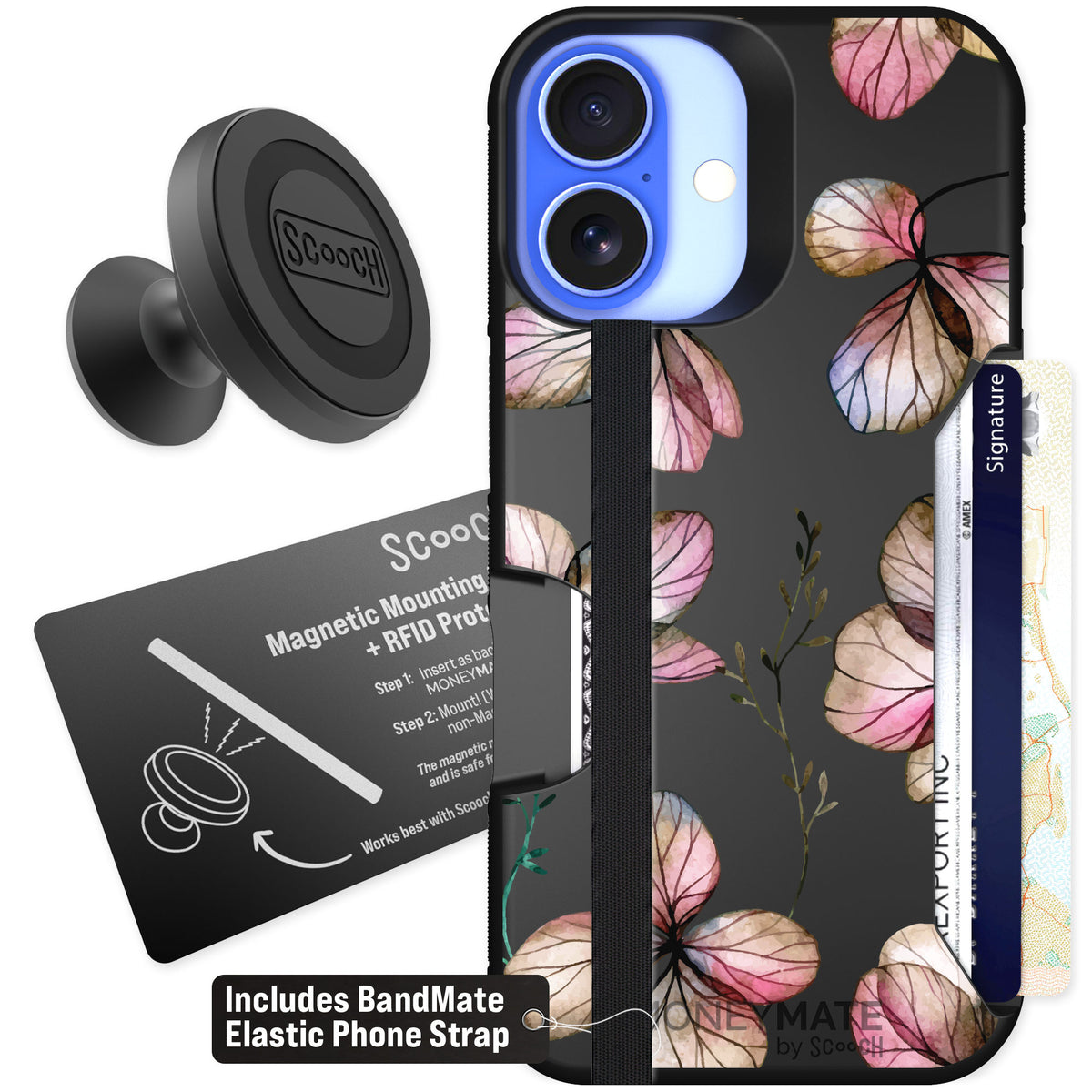 Scooch Moneymate Dried Flowers for iPhone 16 — Starter Bundle