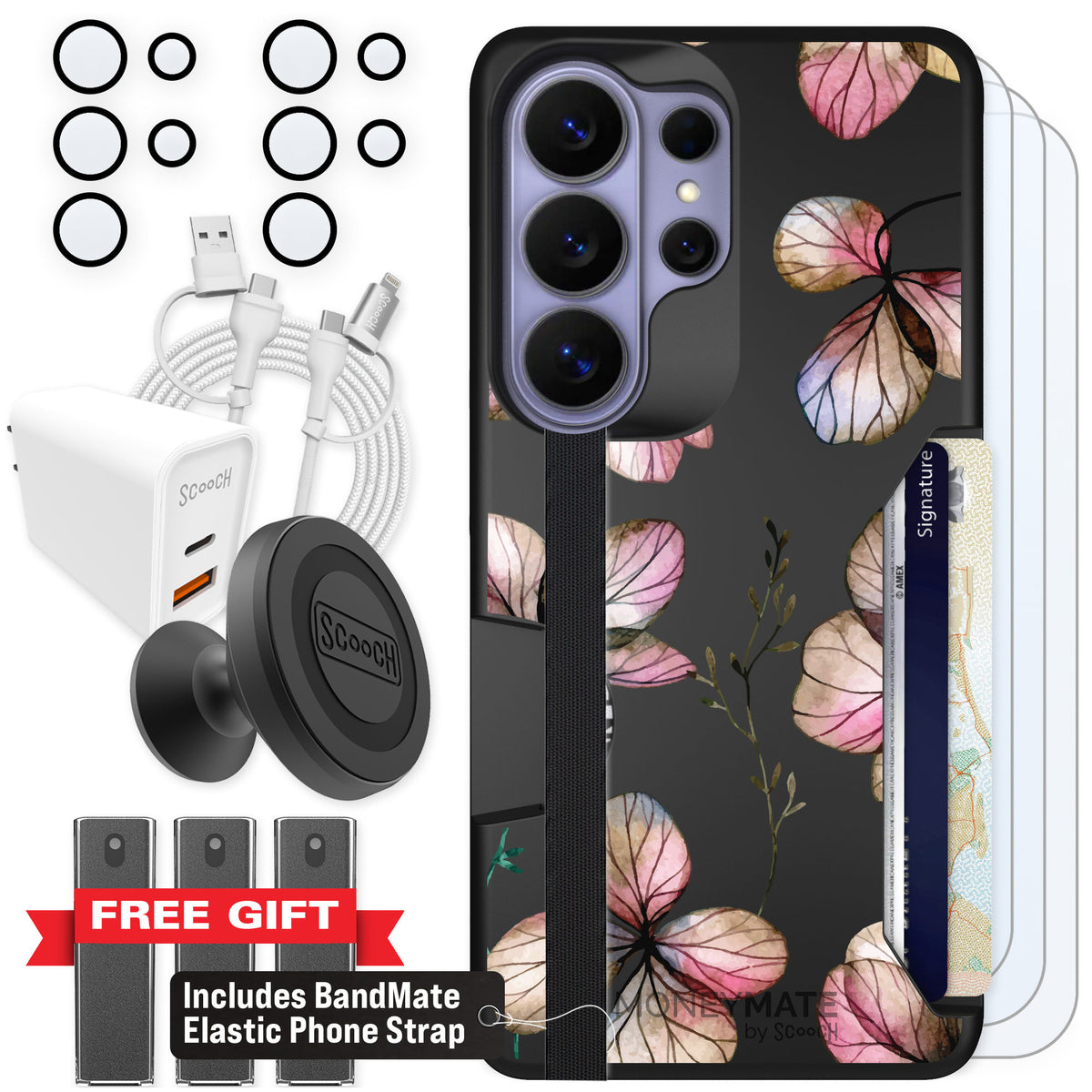 Scooch Moneymate Dried Flowers for Galaxy S26 Ultra — Ultimate Bundle