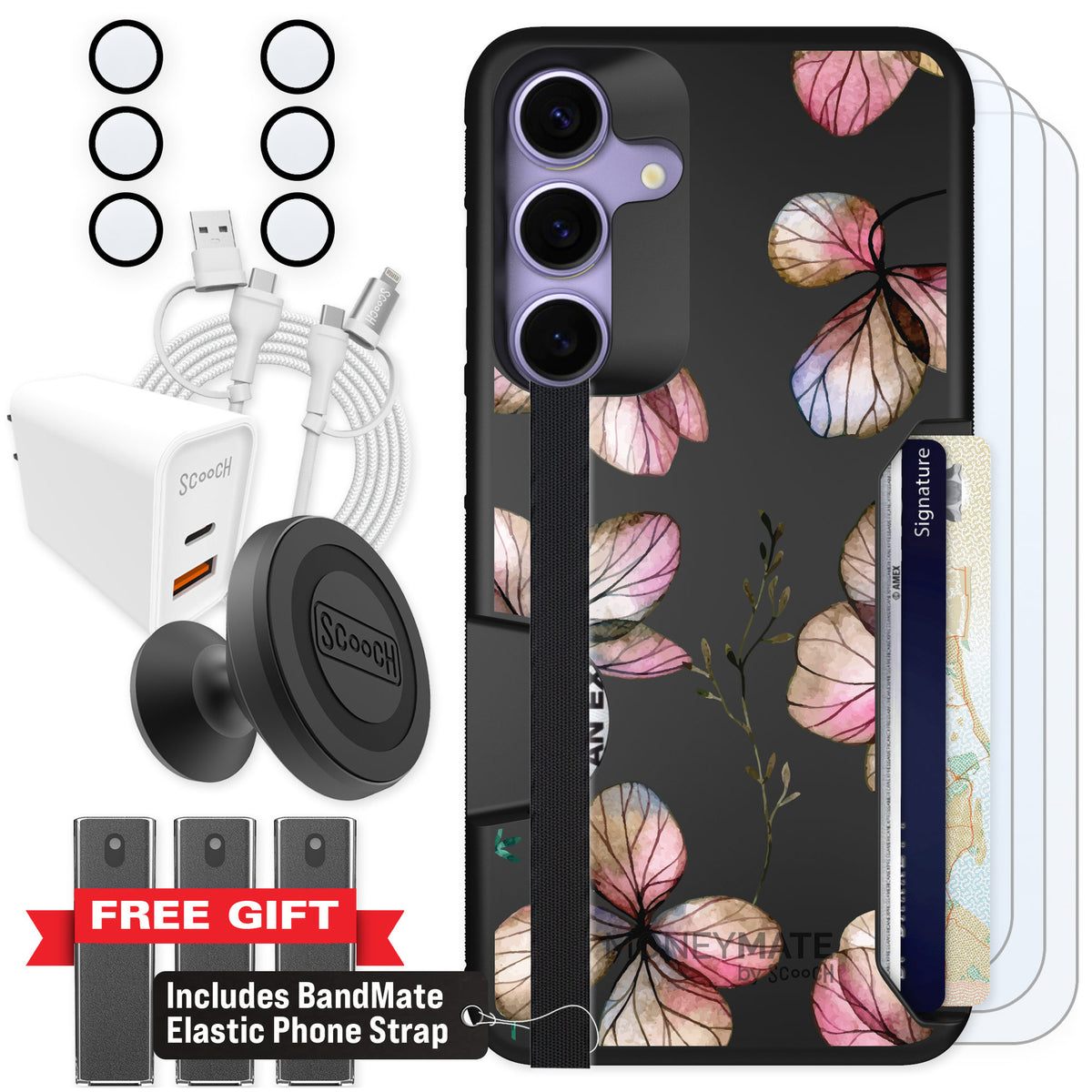 Scooch Moneymate Dried Flowers for Galaxy S25+ — Ultimate Bundle