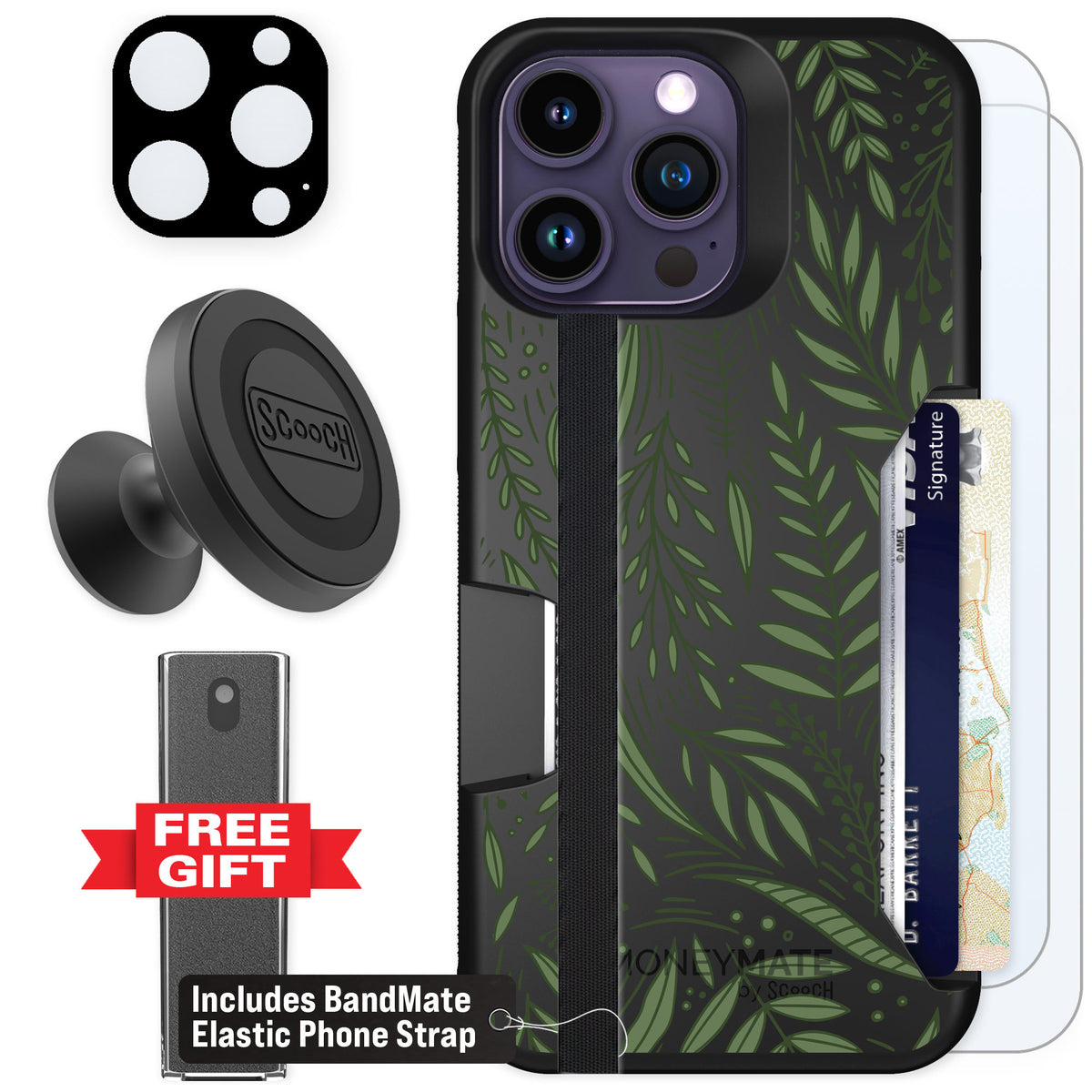 Scooch Moneymate Willow Garden for iPhone 14 Pro Max β Defender Bundle