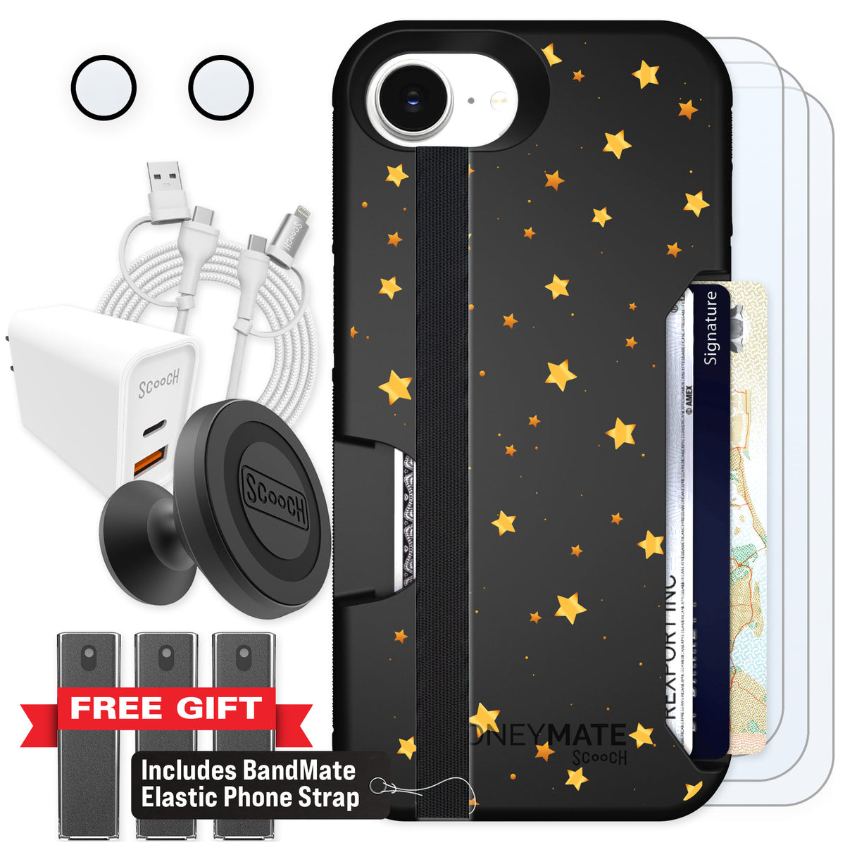 Scooch Moneymate Gold Stars for iPhone 17e β Ultimate Bundle