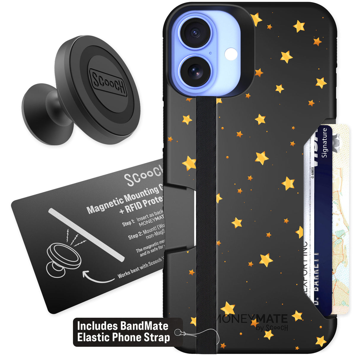 Scooch Moneymate Gold Stars for iPhone 16 Plus β Starter Bundle