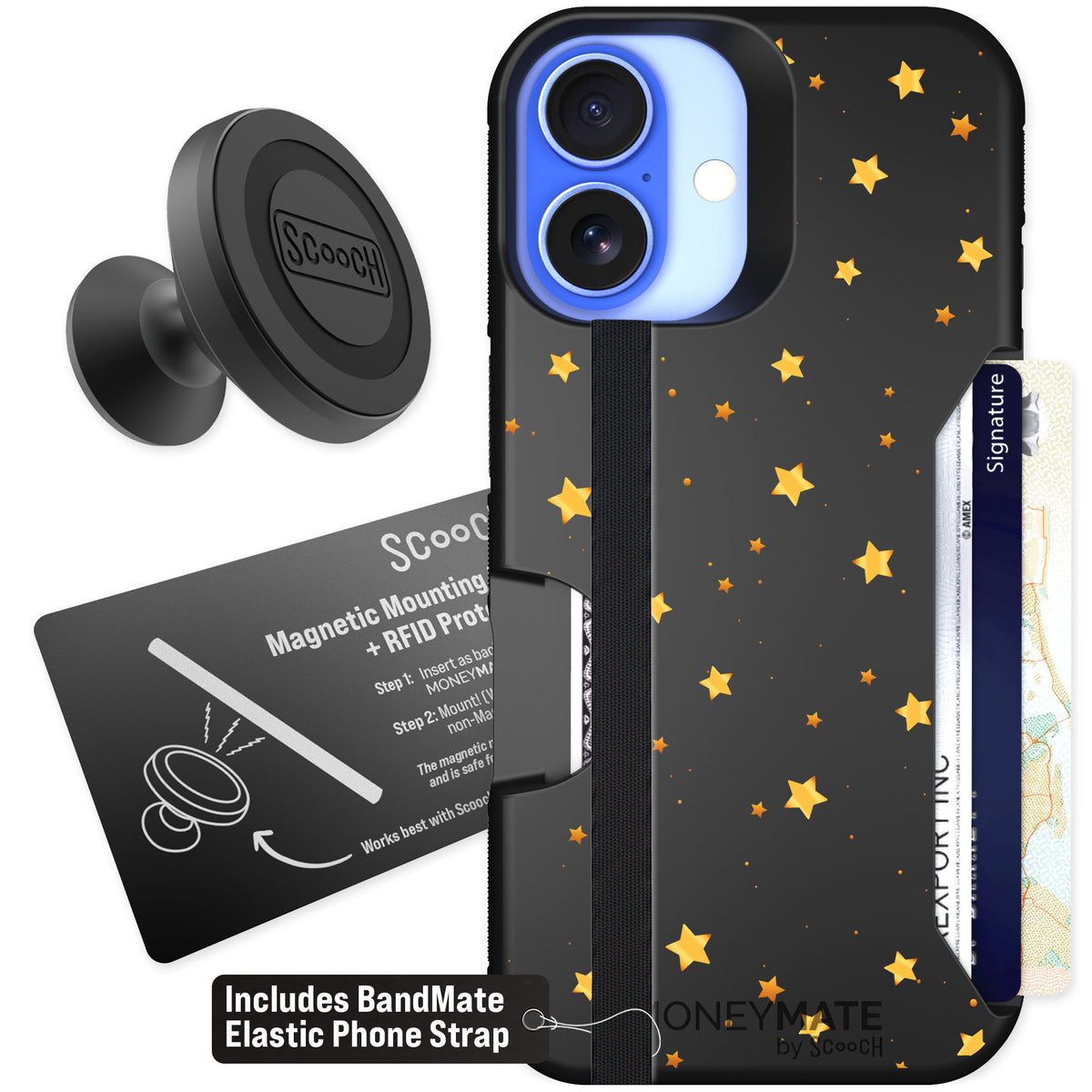 Scooch Moneymate Gold Stars for iPhone 16 β Starter Bundle