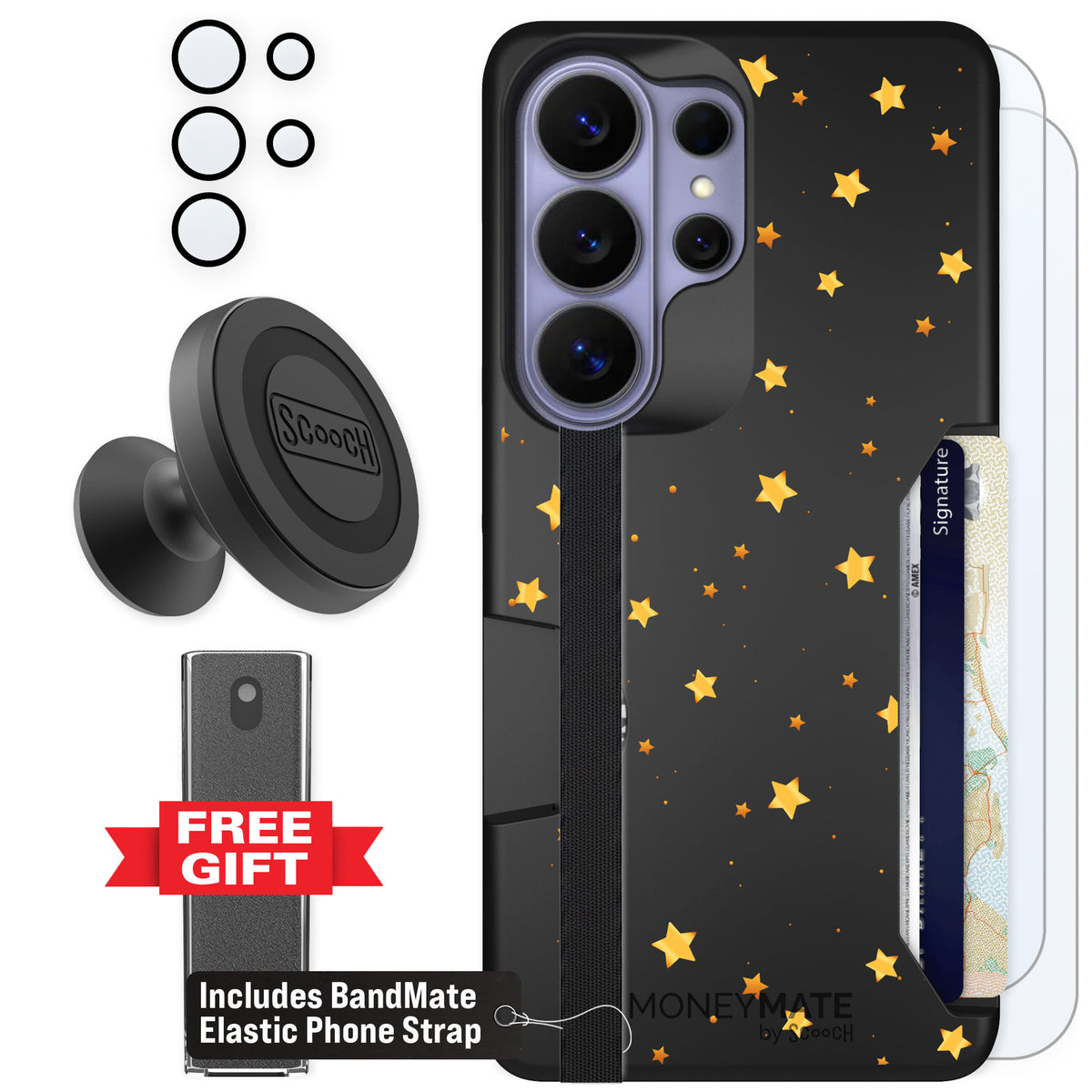Scooch Moneymate Gold Stars for Galaxy S26 Ultra β Defender Bundle