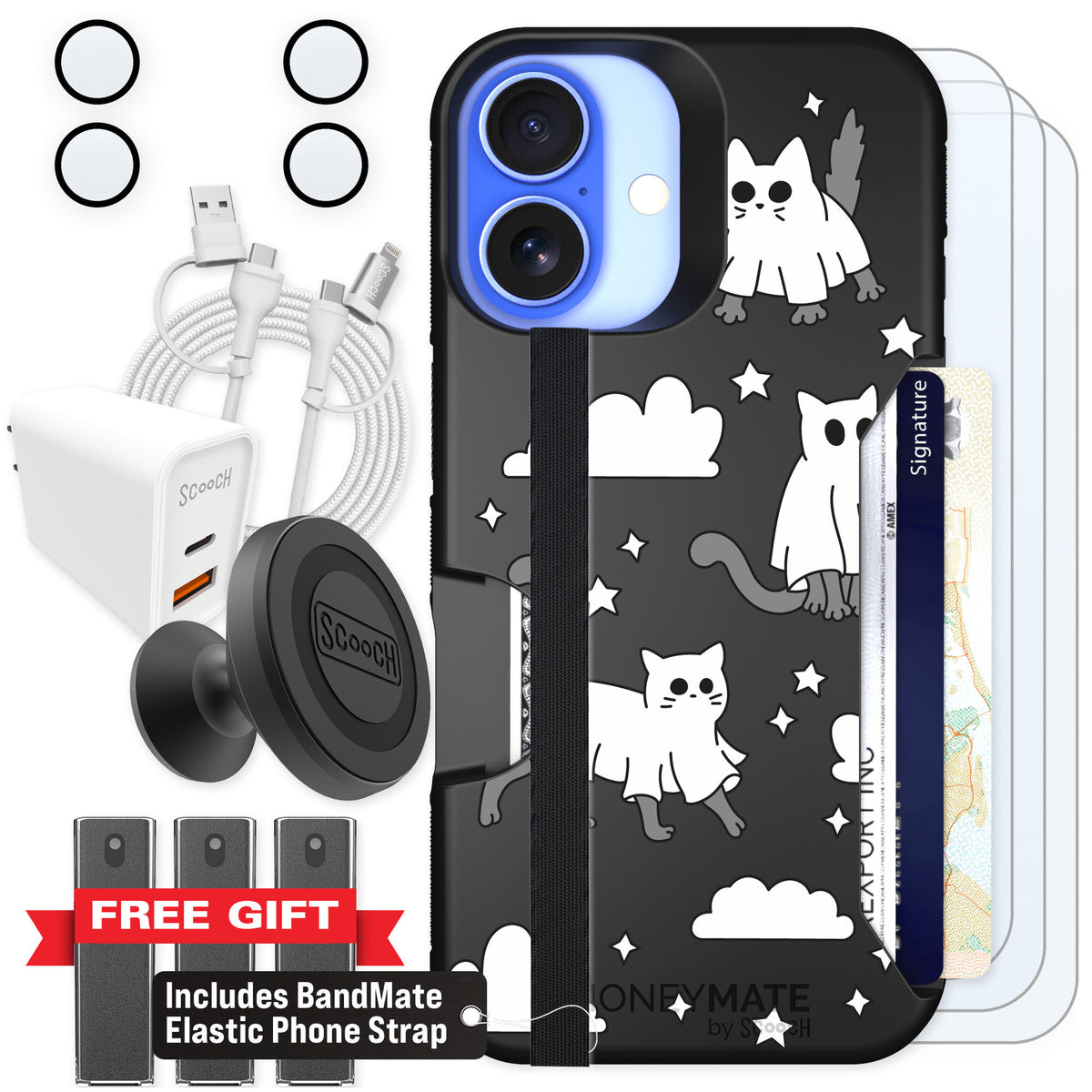 Scooch Moneymate Scaredy Cats for iPhone 16 β Ultimate Bundle