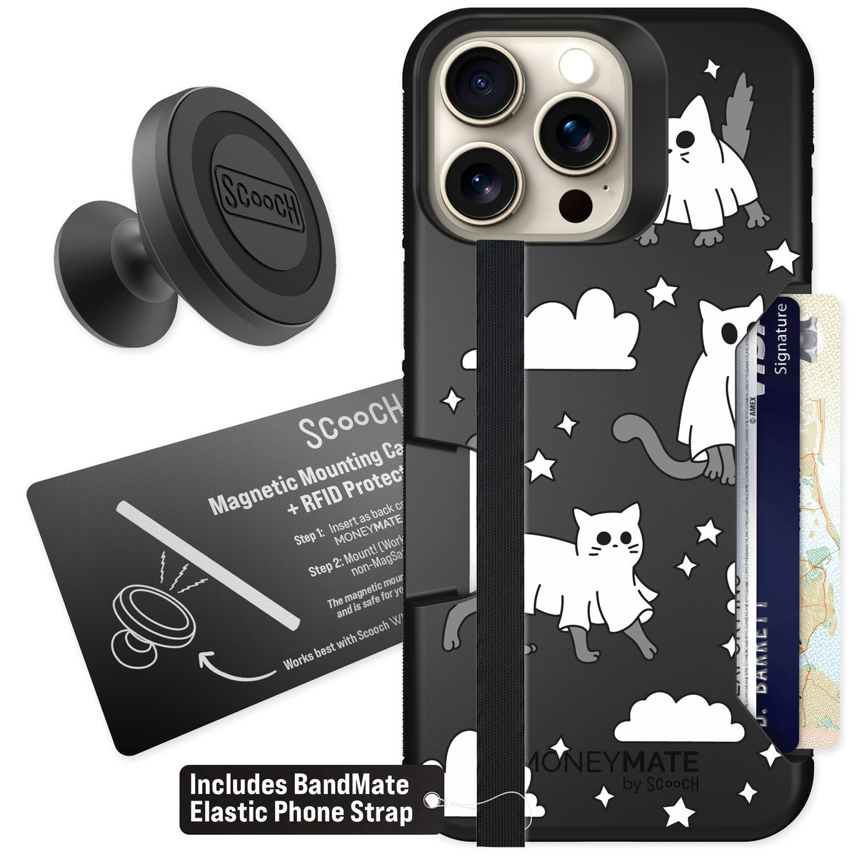 Scooch Moneymate Scaredy Cats for iPhone 15 Pro Max β Starter Bundle