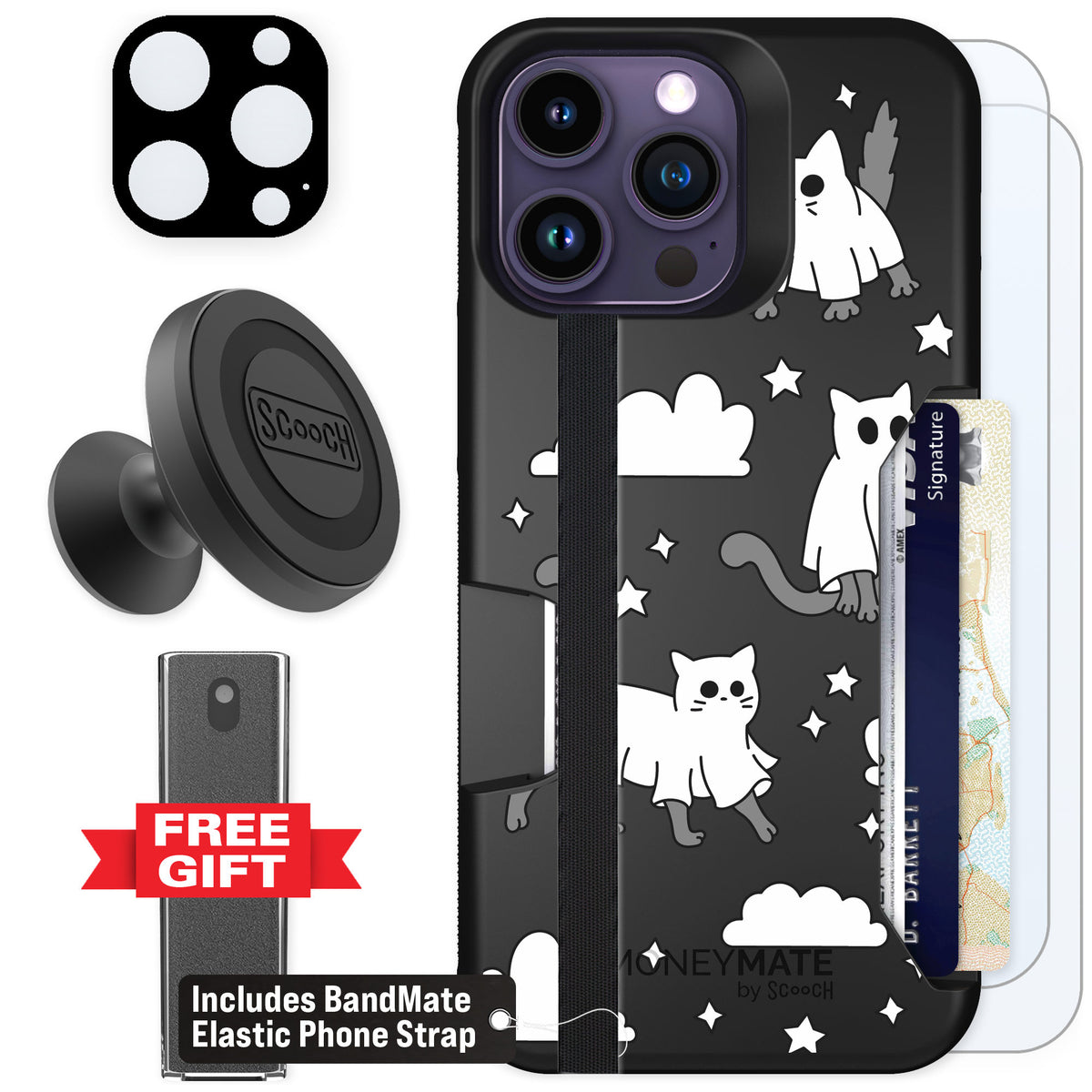 Scooch Moneymate Scaredy Cats for iPhone 14 Pro Max β Defender Bundle
