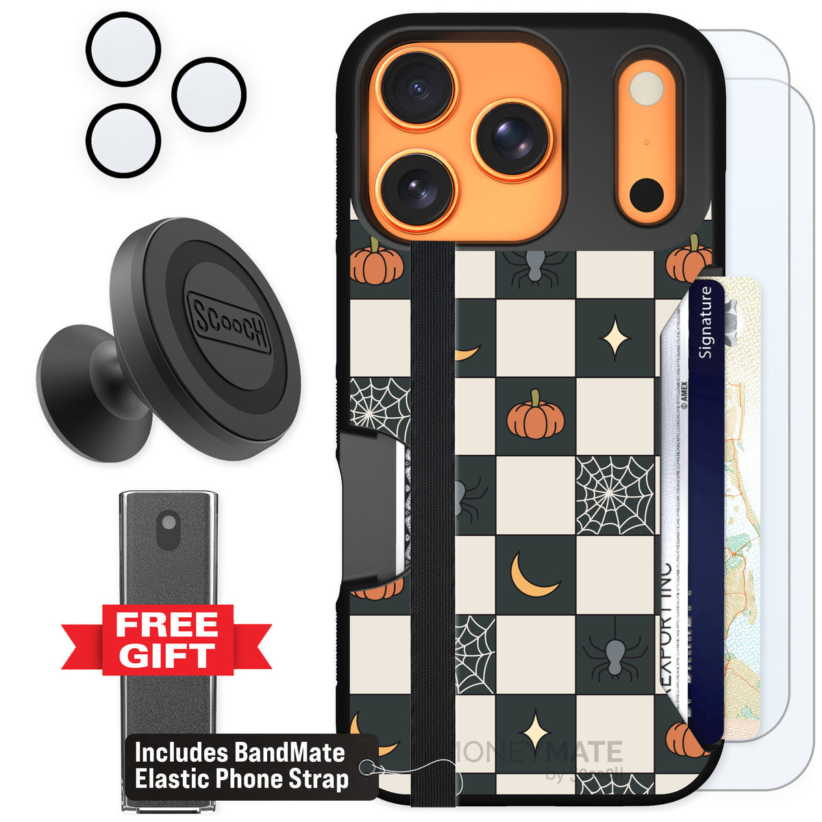 Scooch Moneymate Spooky Squares for iPhone 17 Pro β Defender Bundle