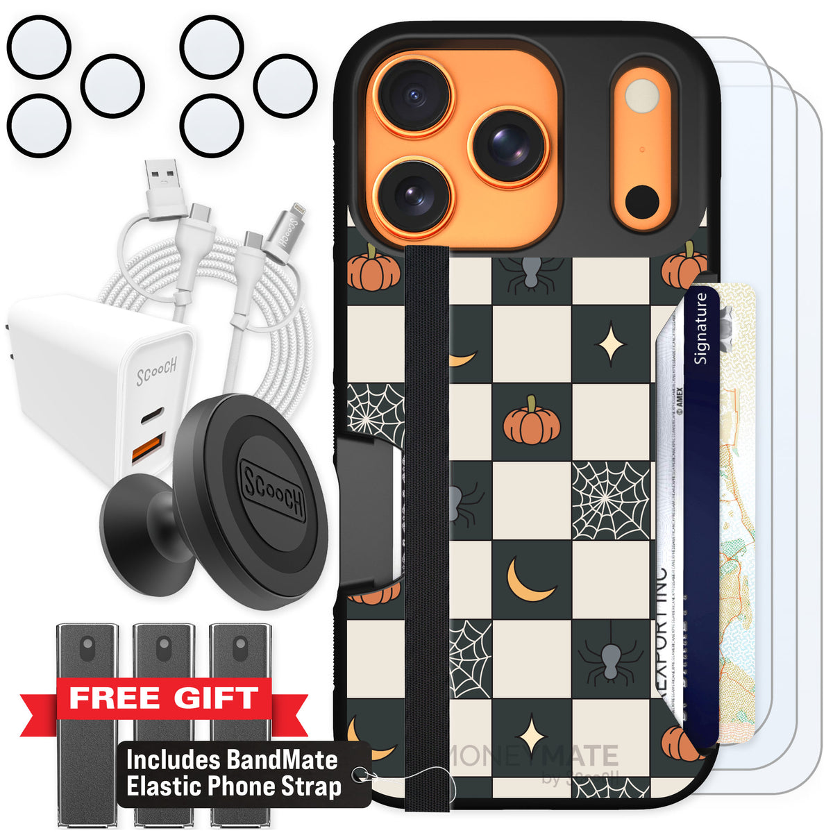 Scooch Moneymate Spooky Squares for iPhone 17 Pro β Ultimate Bundle